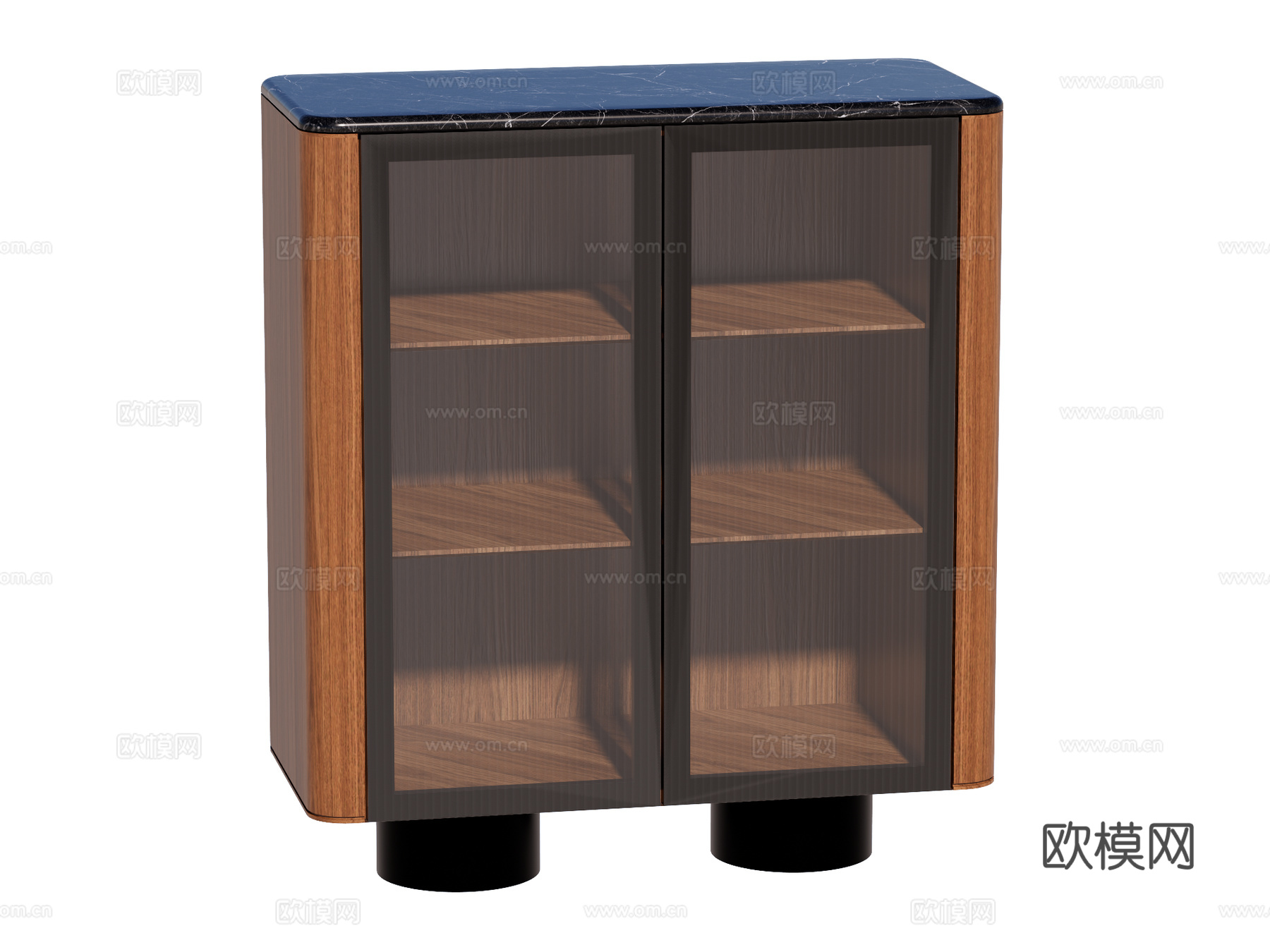 现代边柜装饰柜储物柜su模型