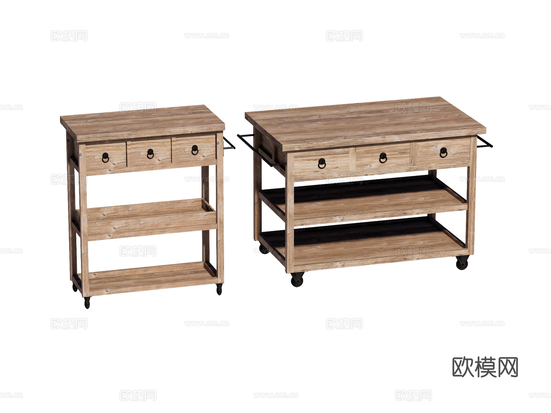 复古做旧装饰架装饰柜su模型