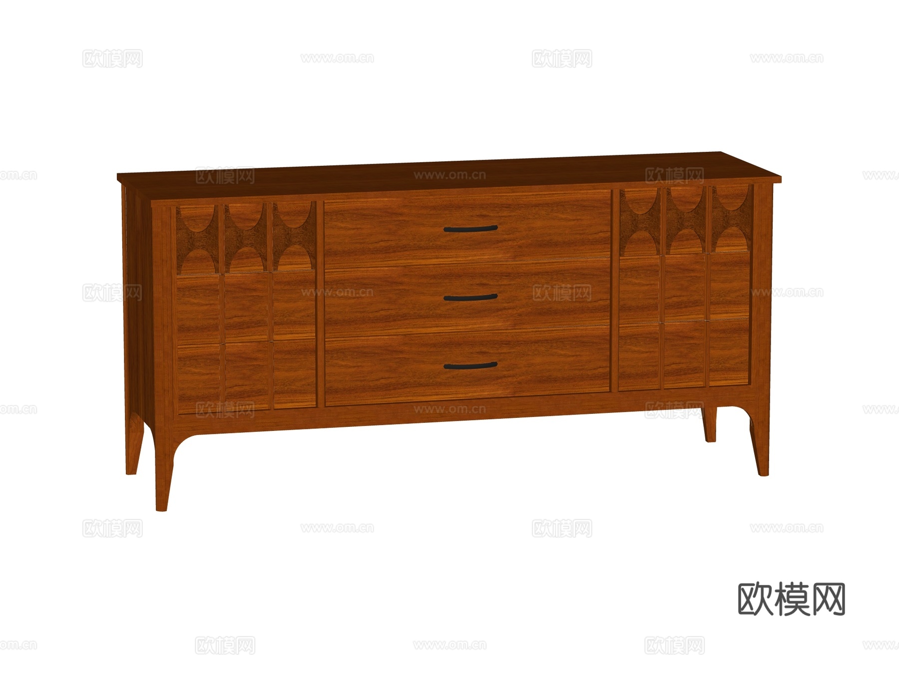 中古边柜装饰柜储物柜su模型