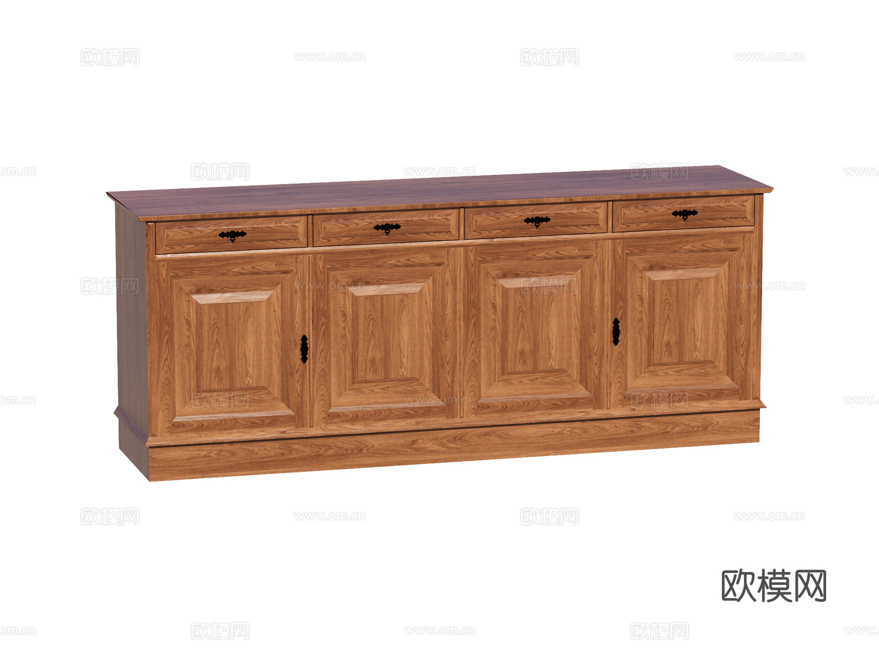 中古边柜装饰柜储物柜su模型