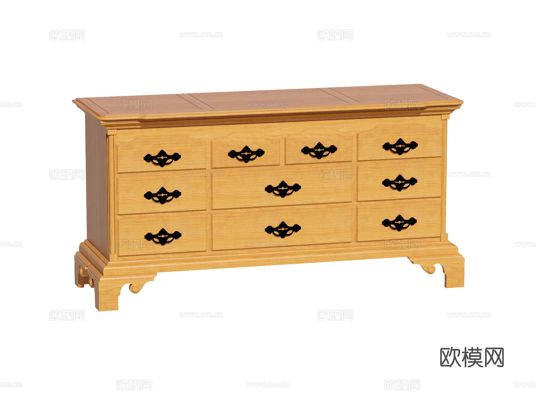 中古边柜装饰柜储物柜su模型