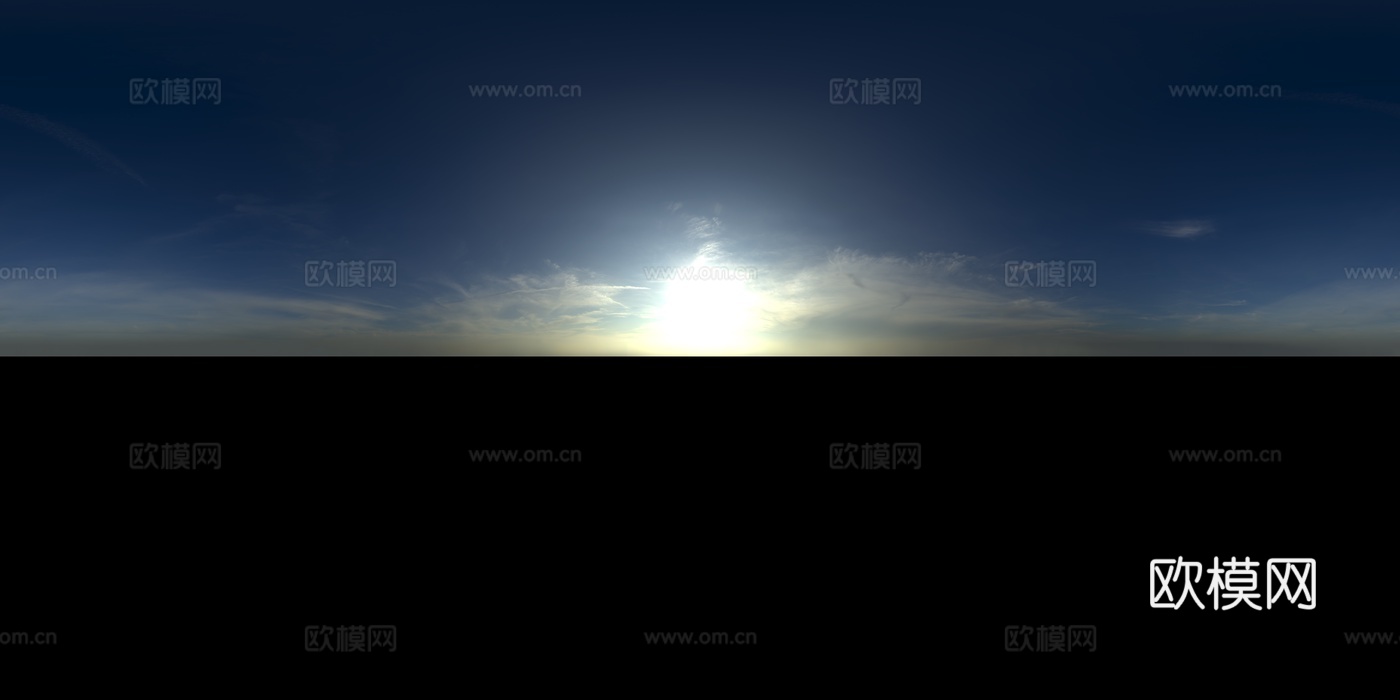 天空日出日落黎明黄昏蓝天白云HDR