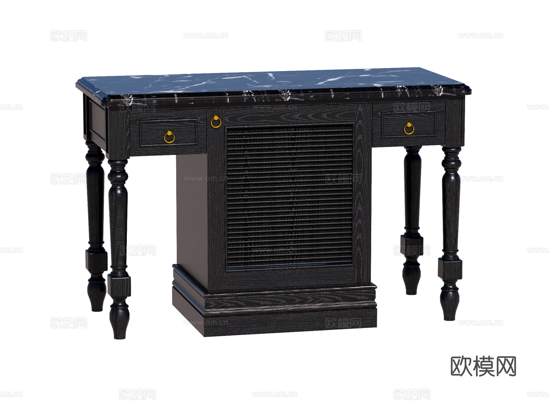 欧式边柜装饰柜储物柜su模型