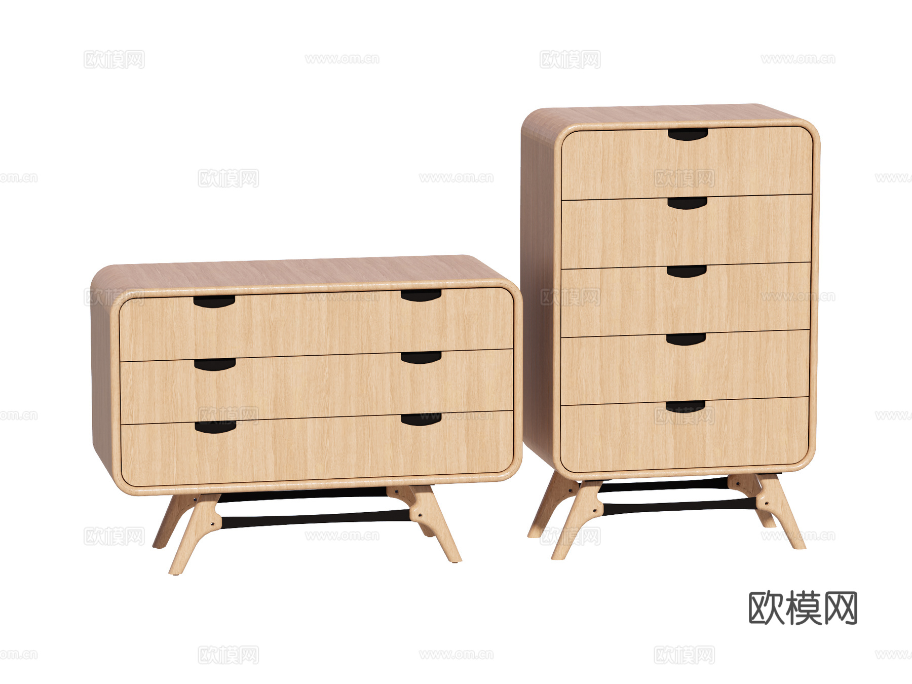 现代边柜装饰柜储物柜su模型