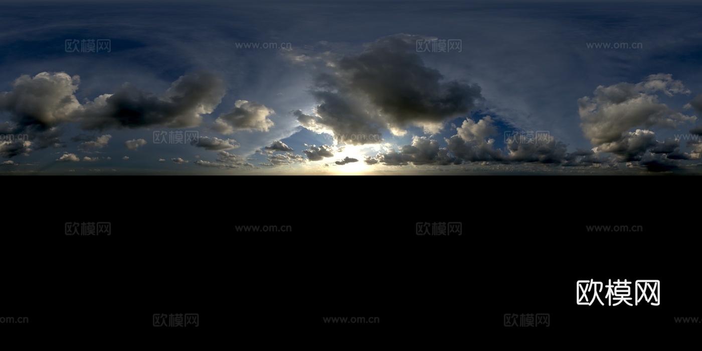 天空日出日落黎明黄昏蓝天白云HDR