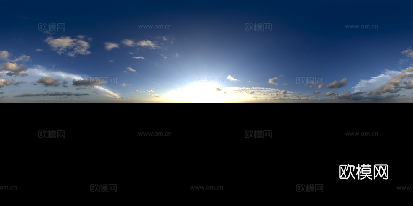 天空日出日落黎明黄昏蓝天白云HDR