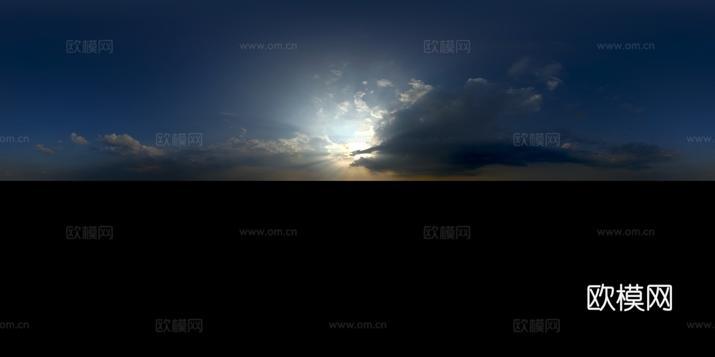 天空日出日落黎明黄昏蓝天白云HDR