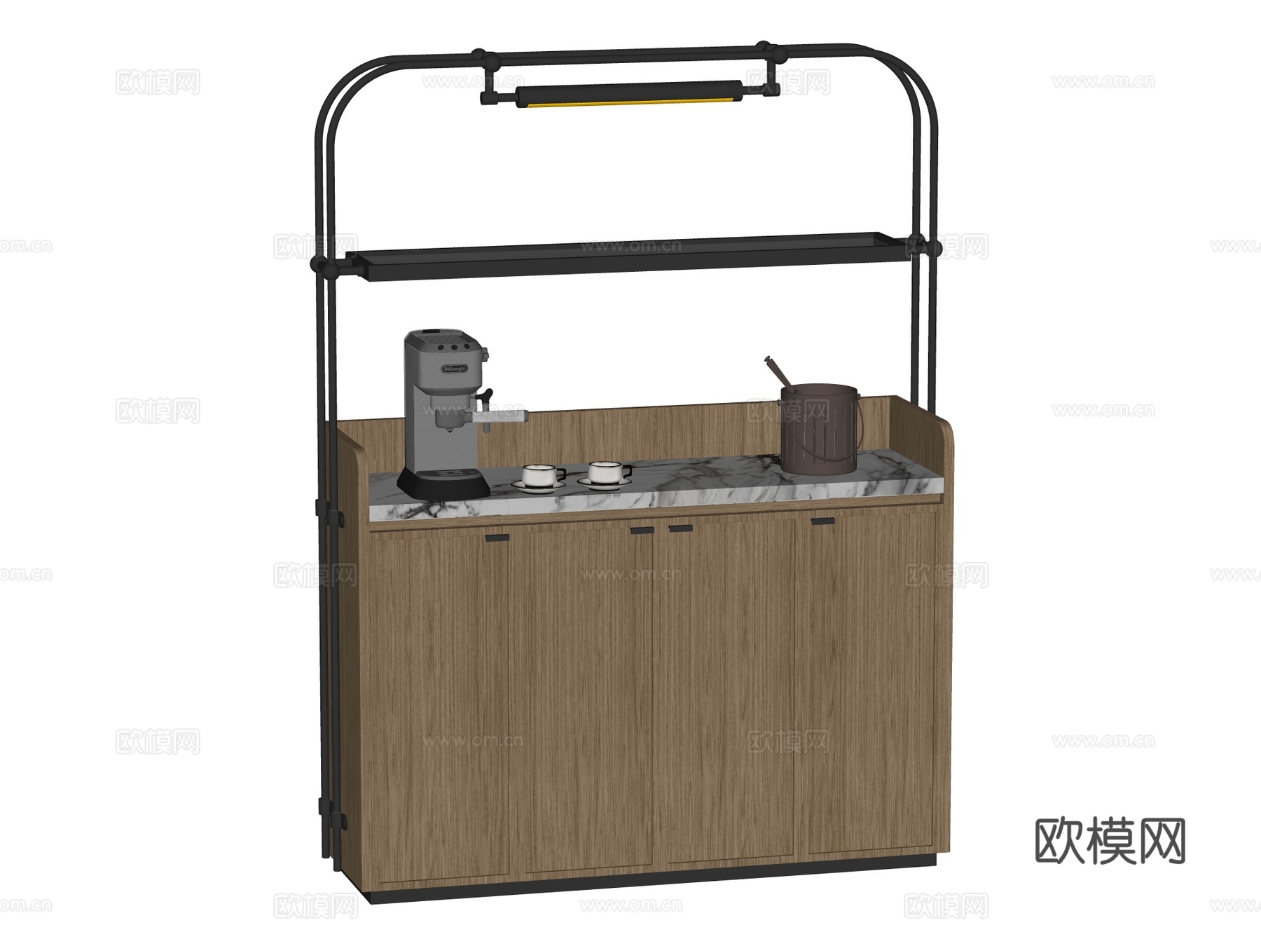餐边柜装饰柜su模型