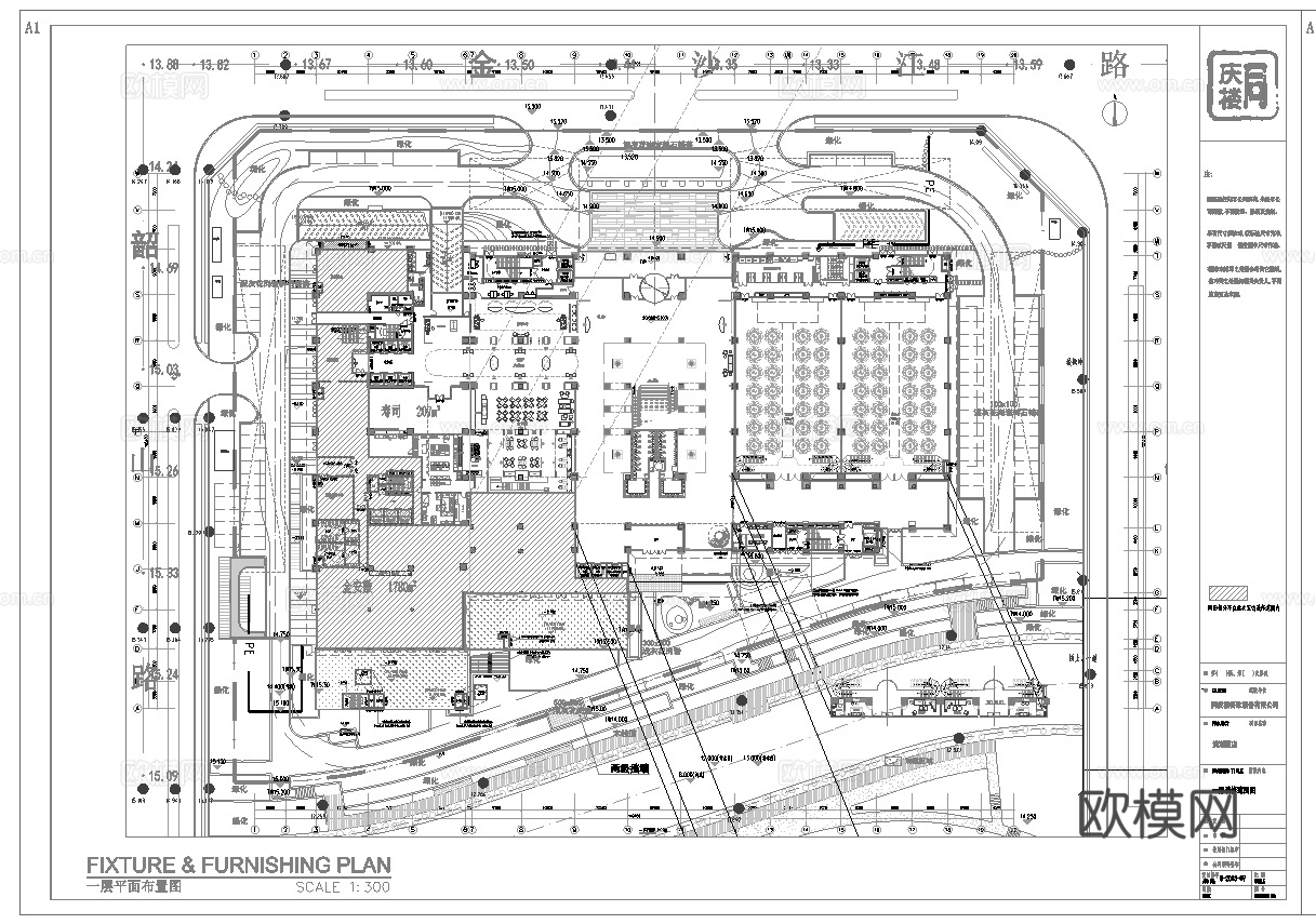 轻奢大酒店 最新全套施工图 效果图合集cad施工图