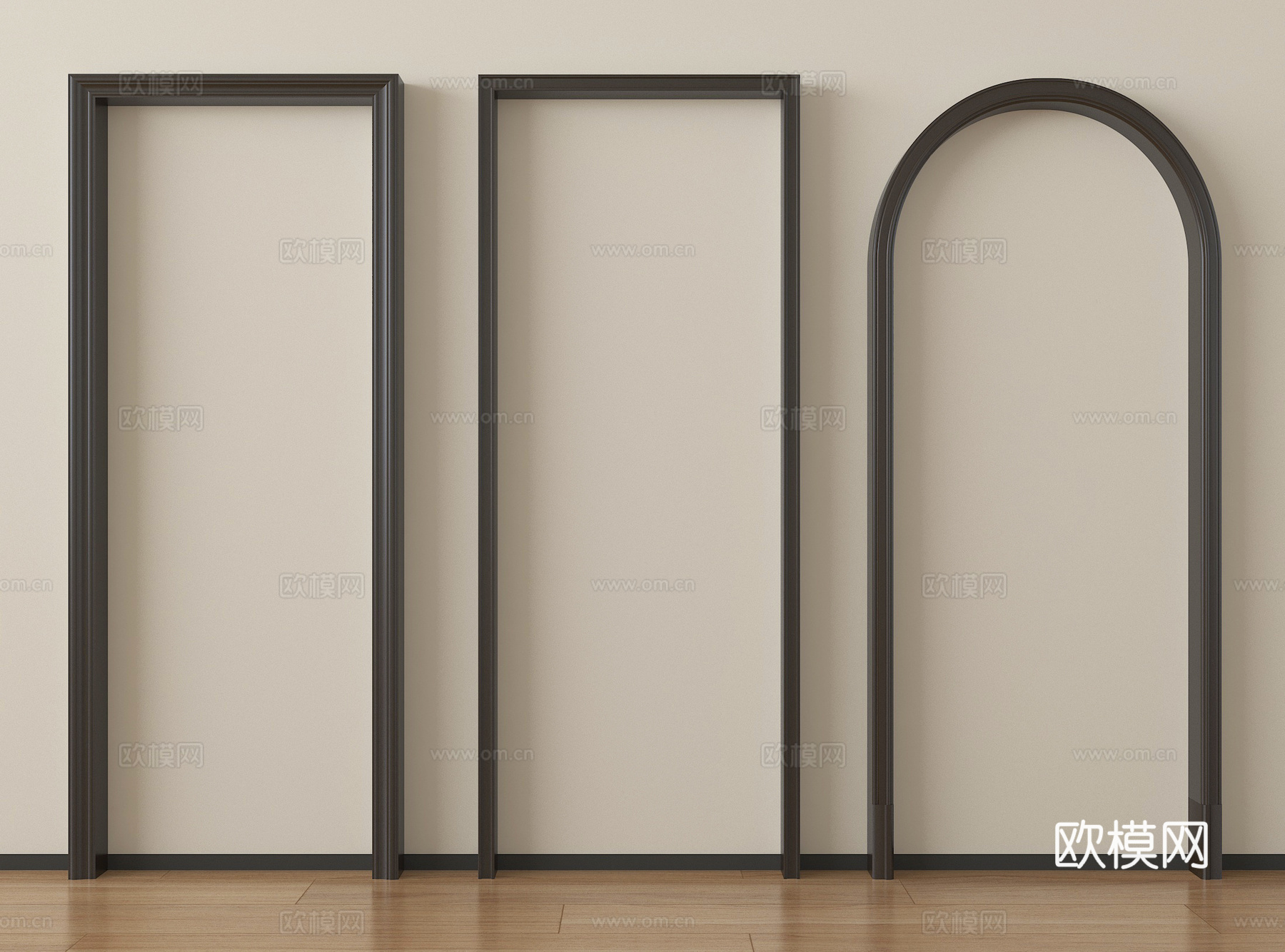 现代门套 拱门 垭口su模型