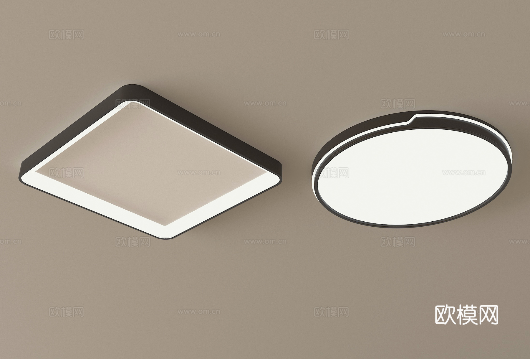 现代简约吸顶灯 客厅吸顶灯su模型