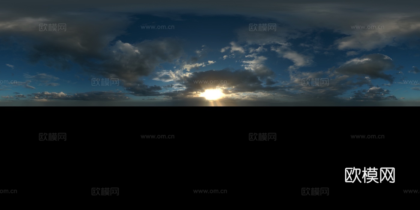 天空日出日落黎明黄昏蓝天白云HDR