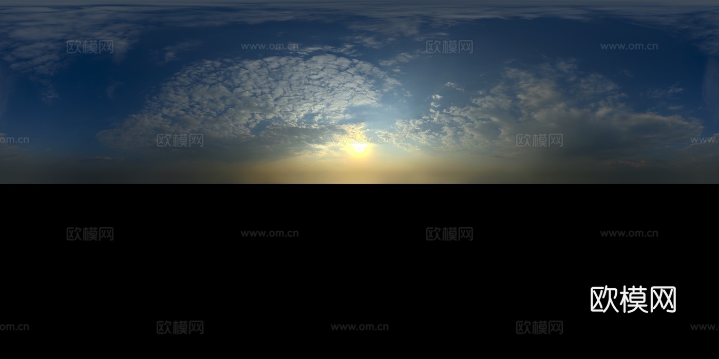 天空日出日落黎明黄昏蓝天白云HDR下载