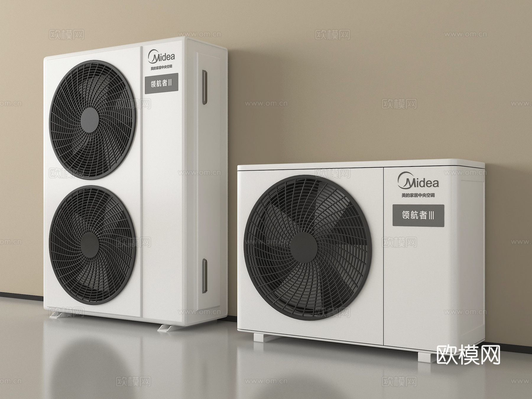 现代空调外机 中央空调su模型