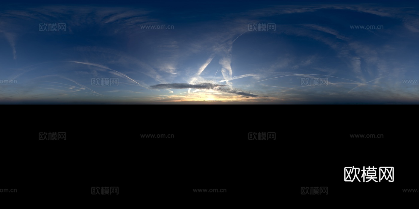 天空日出日落黎明黄昏蓝天白云HDR