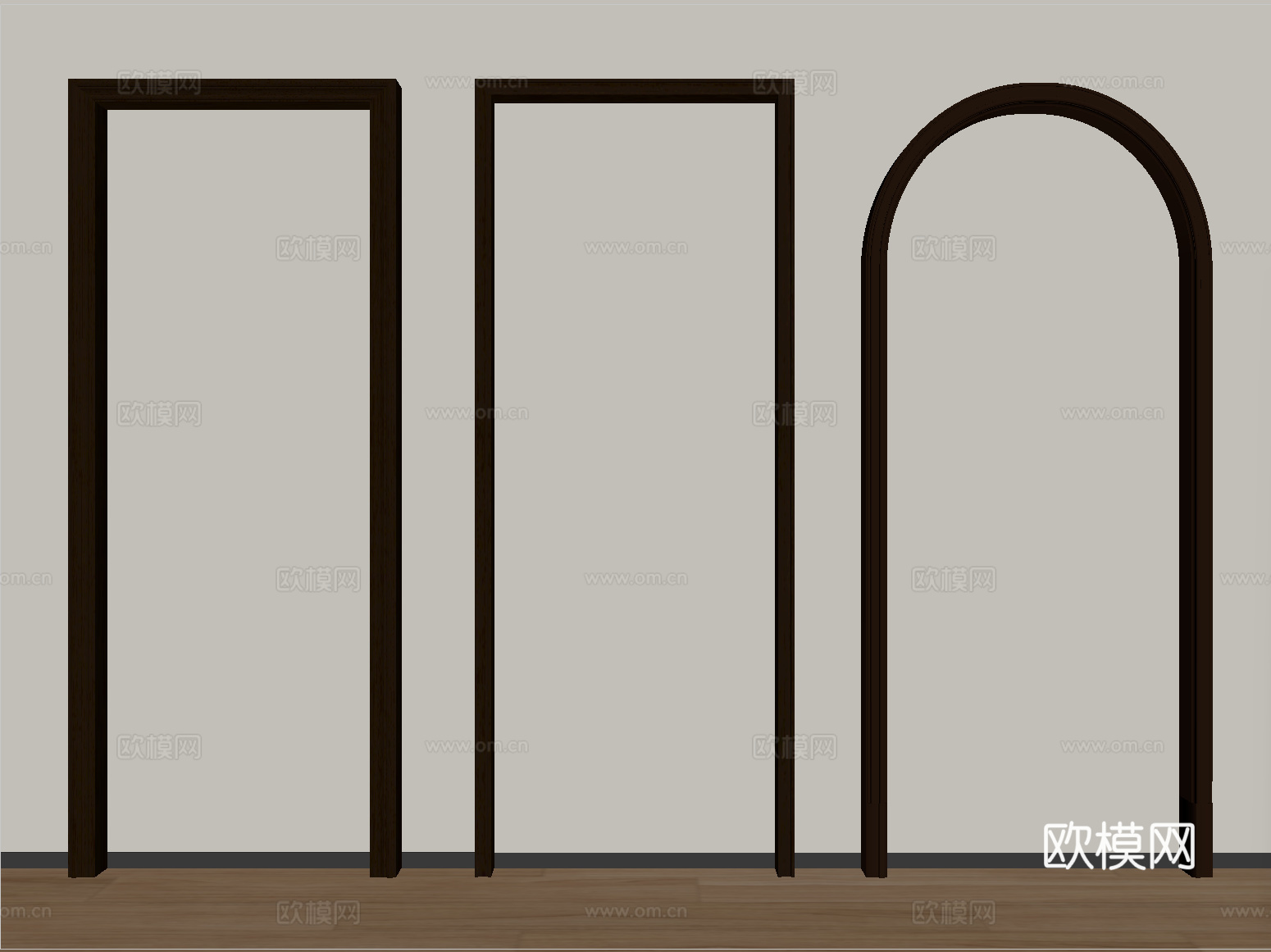 现代门套 拱门 垭口su模型
