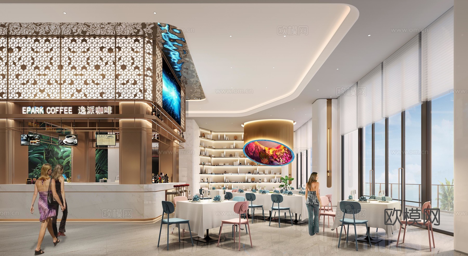 轻奢大酒店 最新全套施工图 效果图合集cad施工图