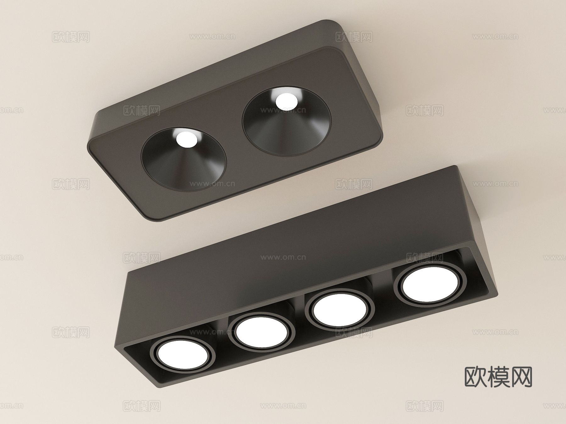 现代筒灯射灯 明装筒灯射灯su模型