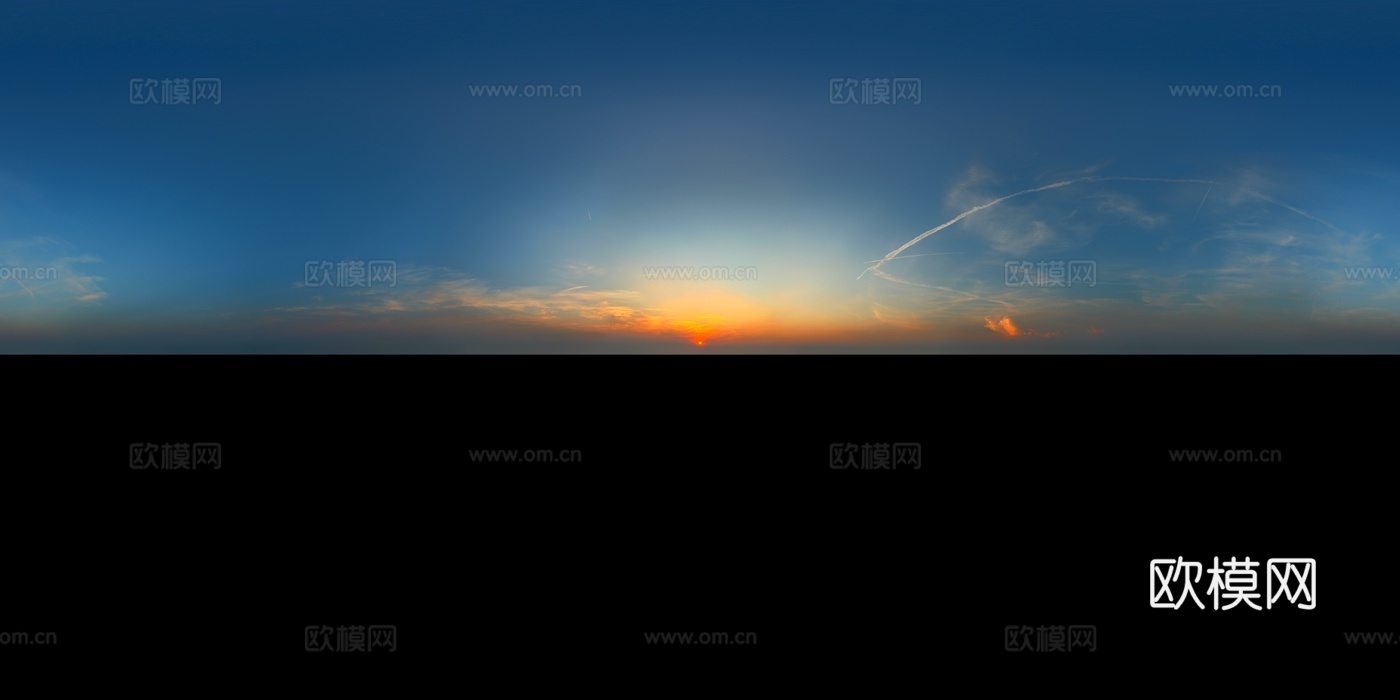 天空日出日落黎明黄昏蓝天白云HDR