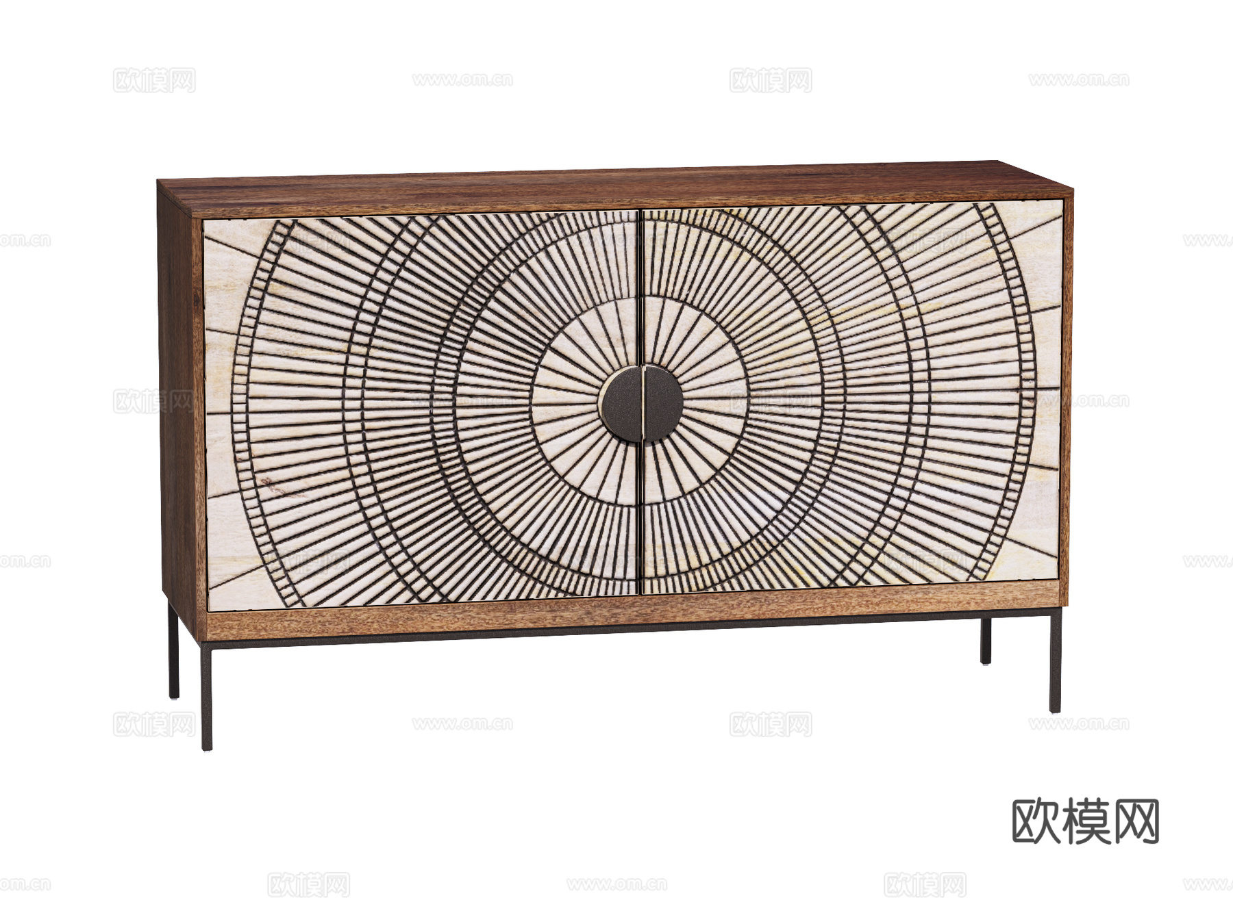 现代边柜电视柜装饰柜储物柜su模型