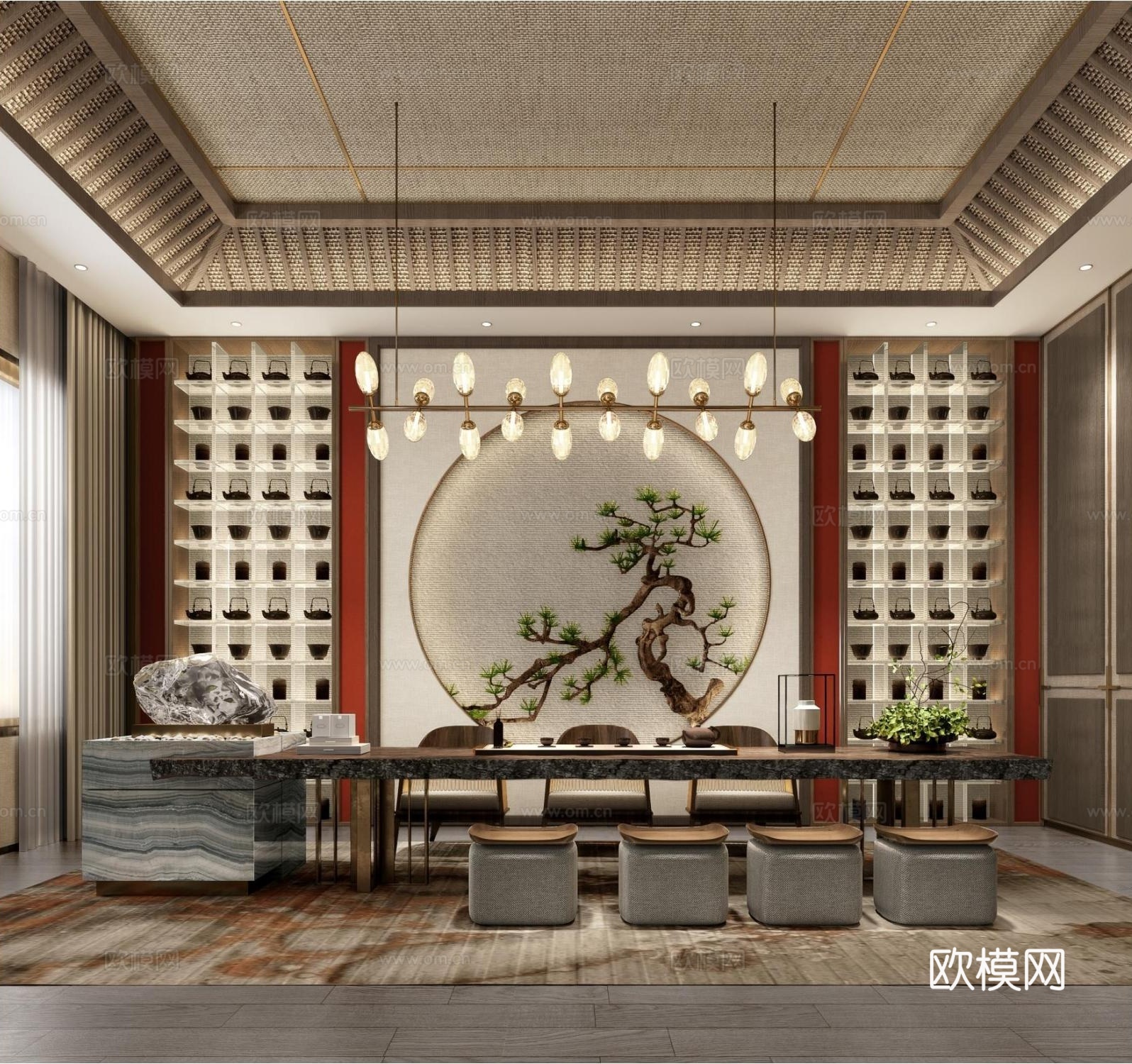 轻奢大酒店 最新全套施工图 效果图合集cad施工图