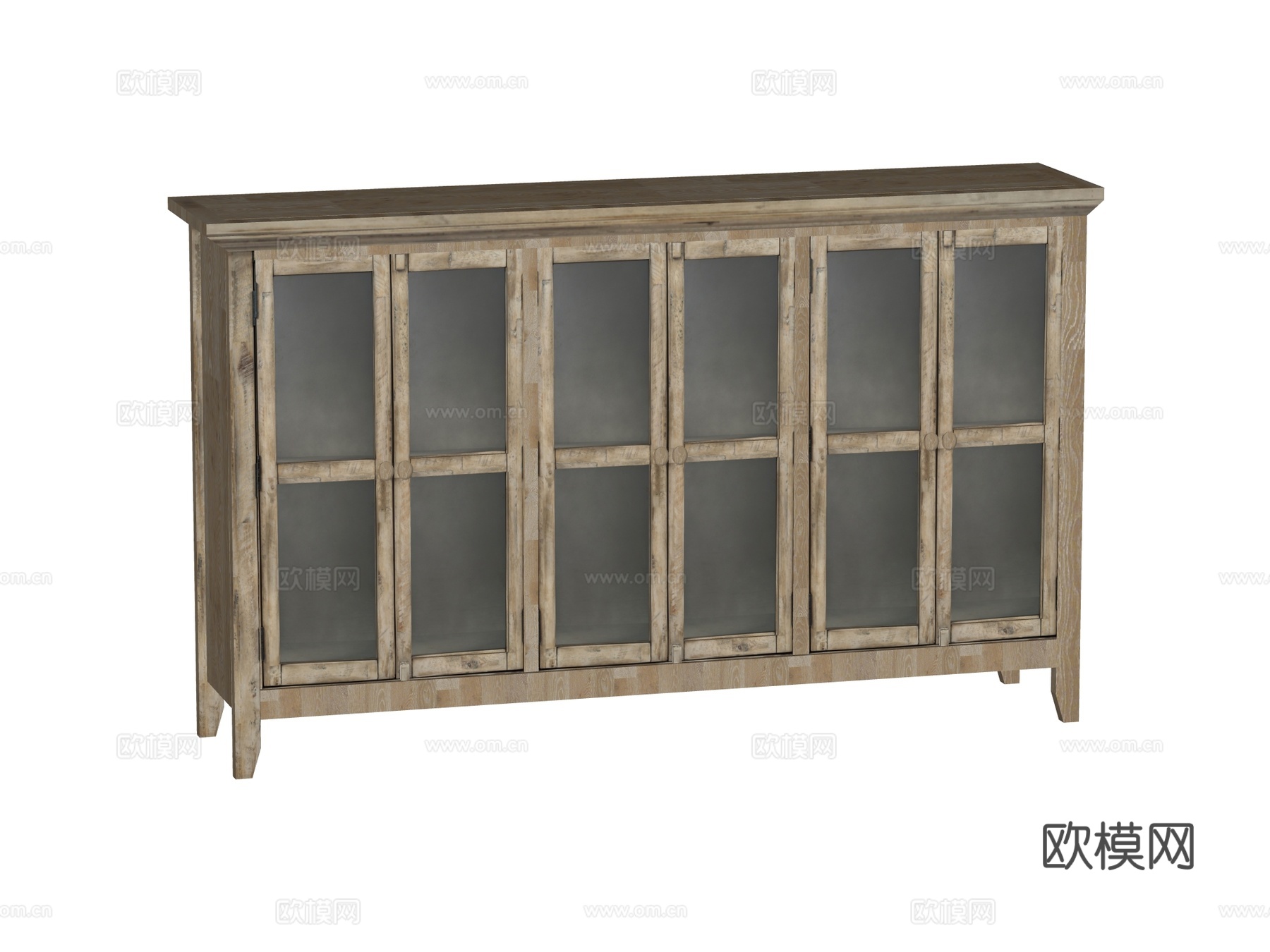 复古老旧家具边柜装饰柜储物柜su模型