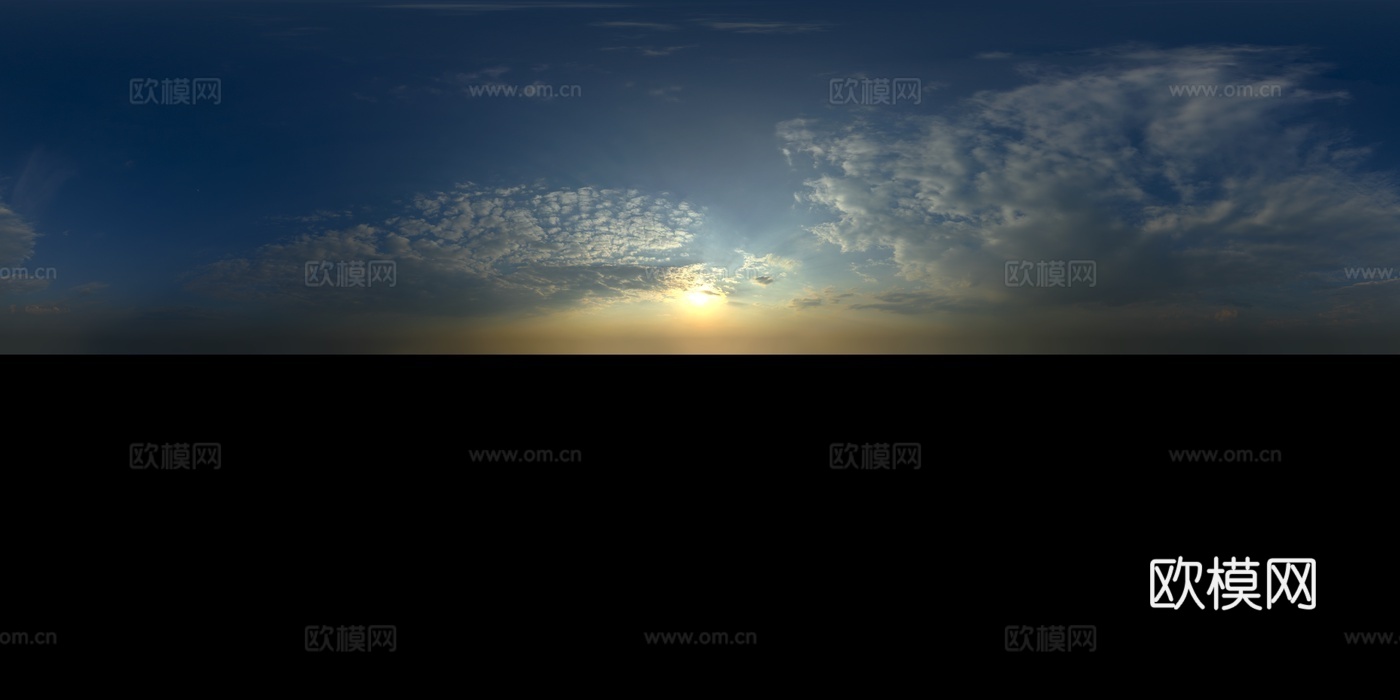 天空日出日落黎明黄昏蓝天白云HDR