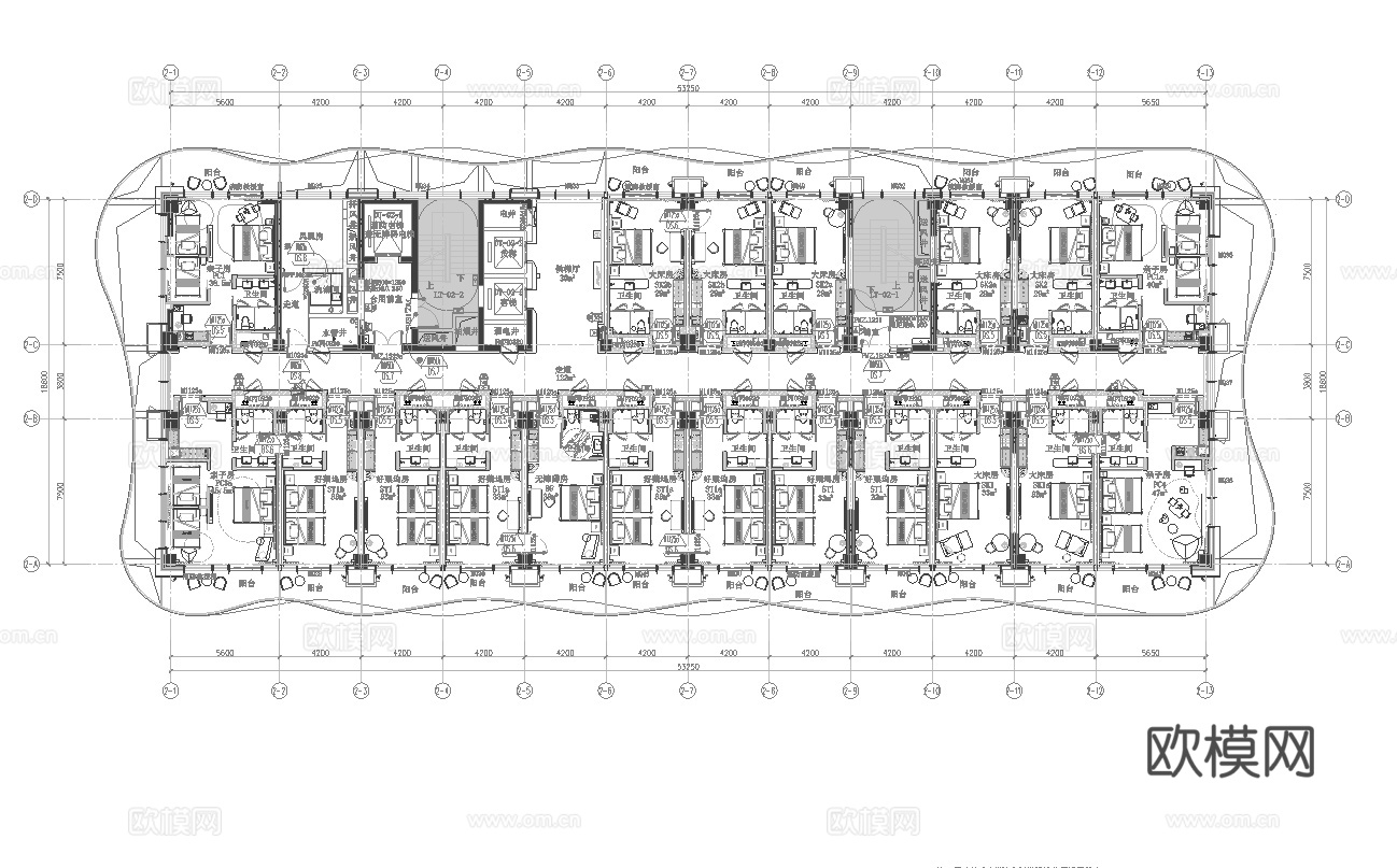 轻奢大酒店 最新全套施工图 效果图合集cad施工图