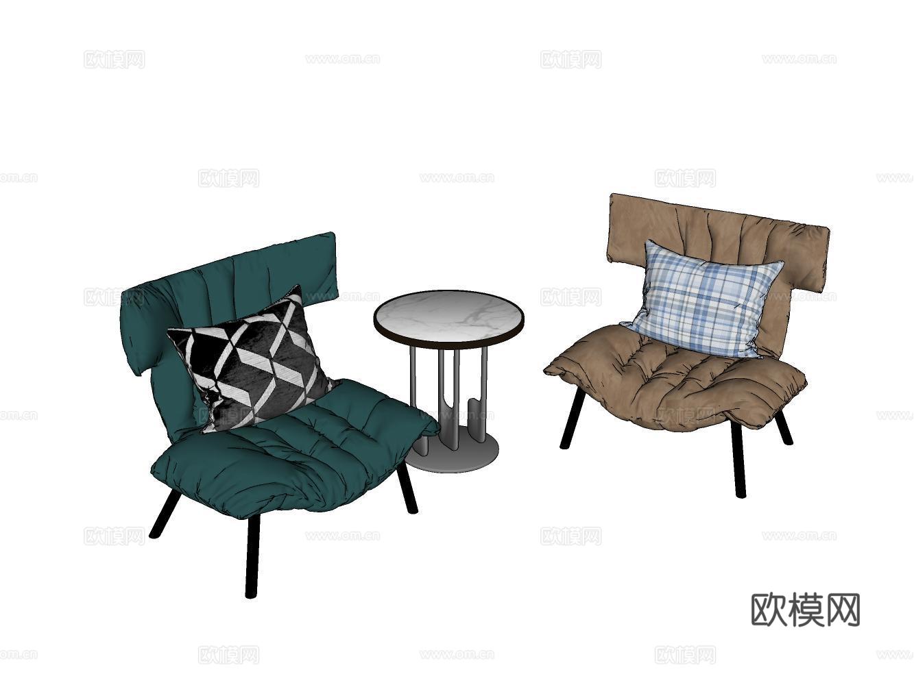 沙发椅su模型