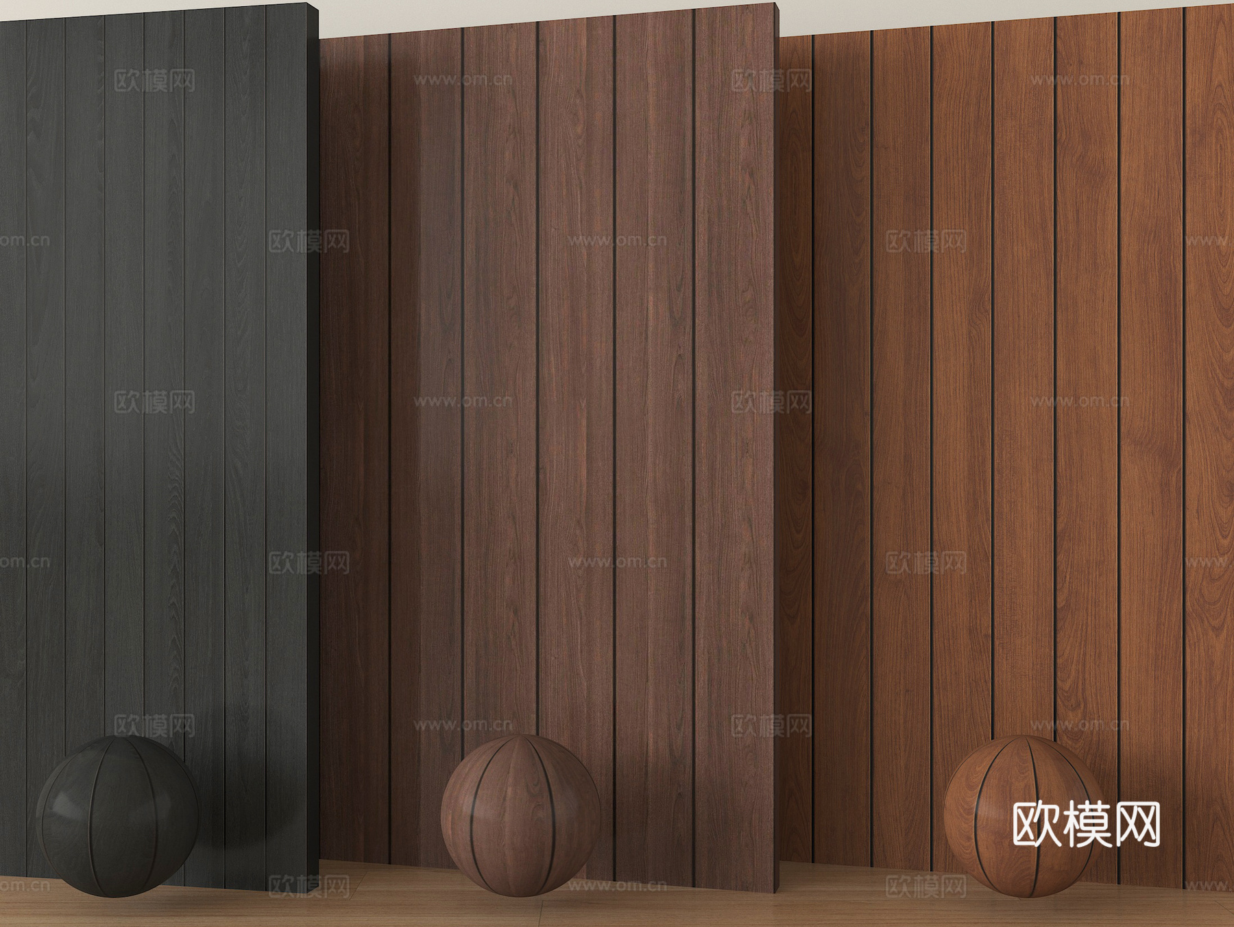 现代木地板su模型