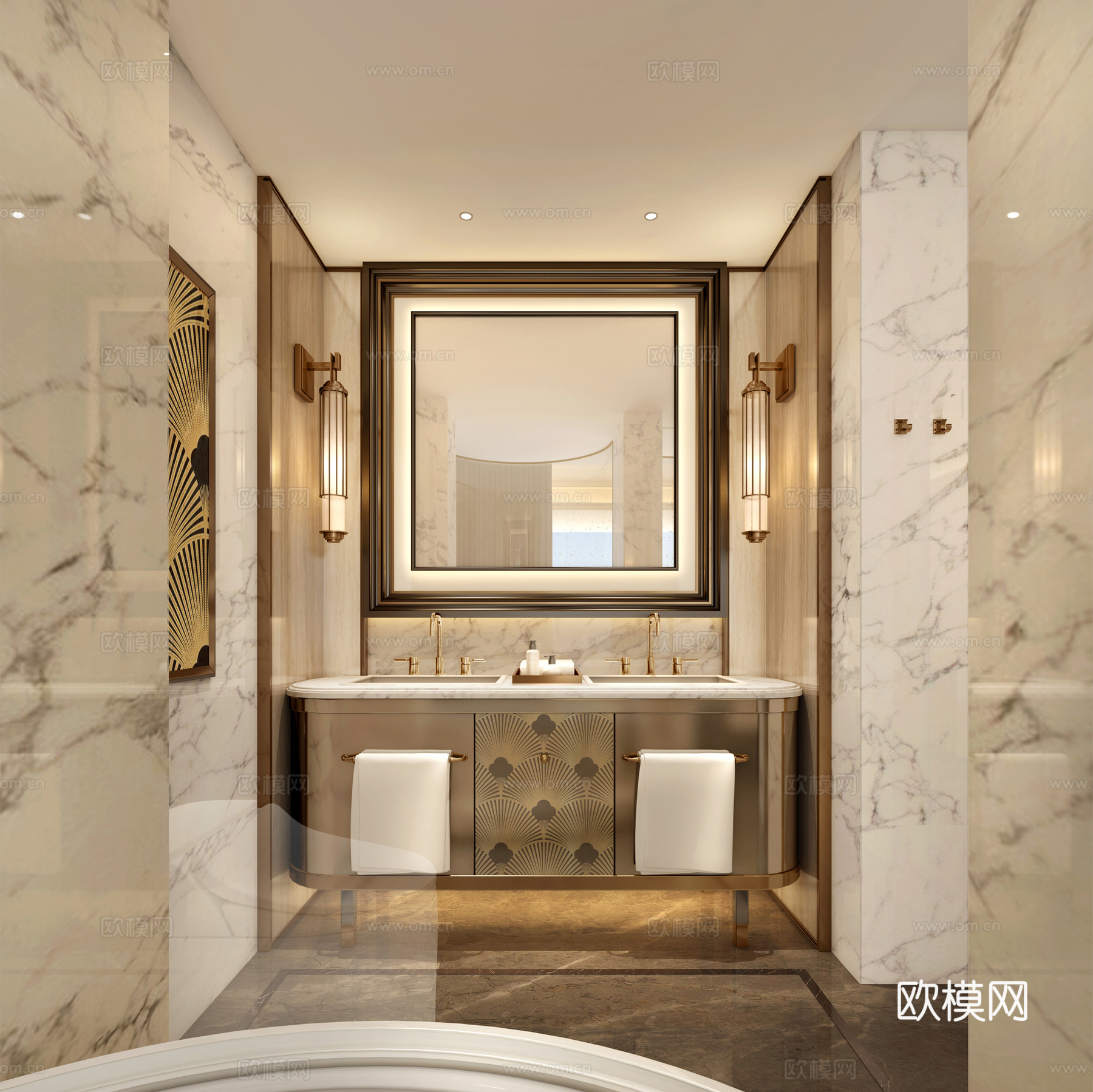 轻奢大酒店 最新全套施工图 效果图合集cad施工图