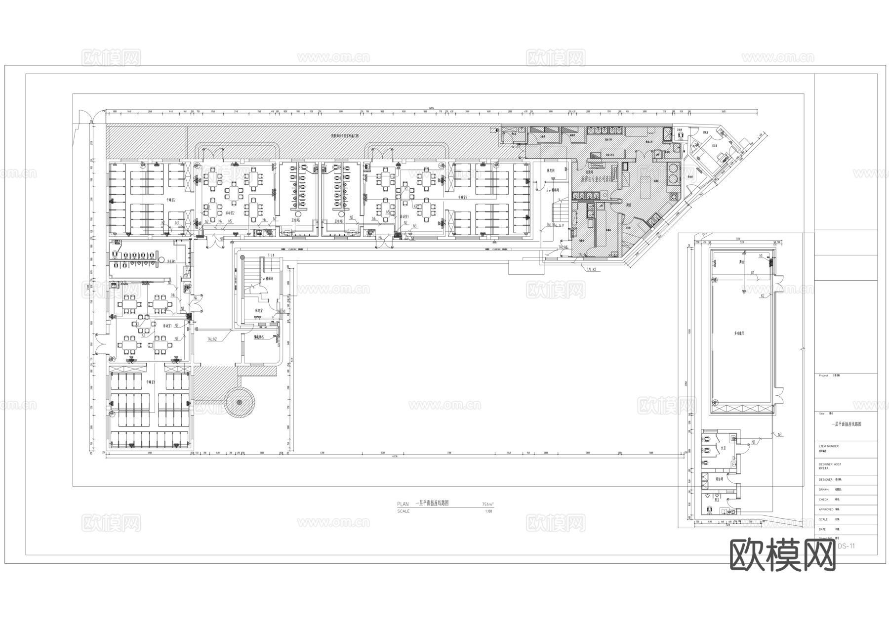 北街幼儿园水电系统图cad施工图