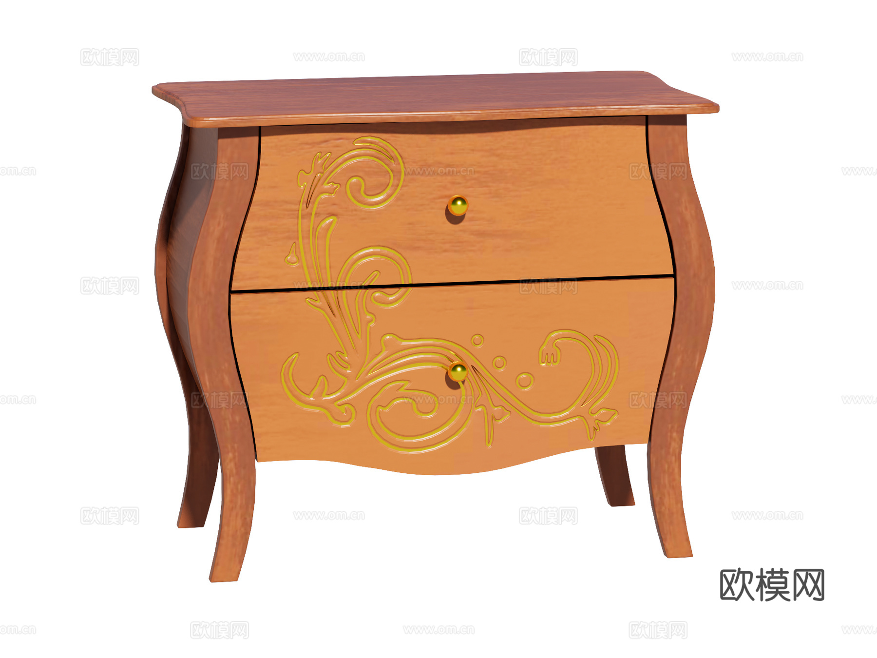 欧式边柜装饰柜储物柜su模型