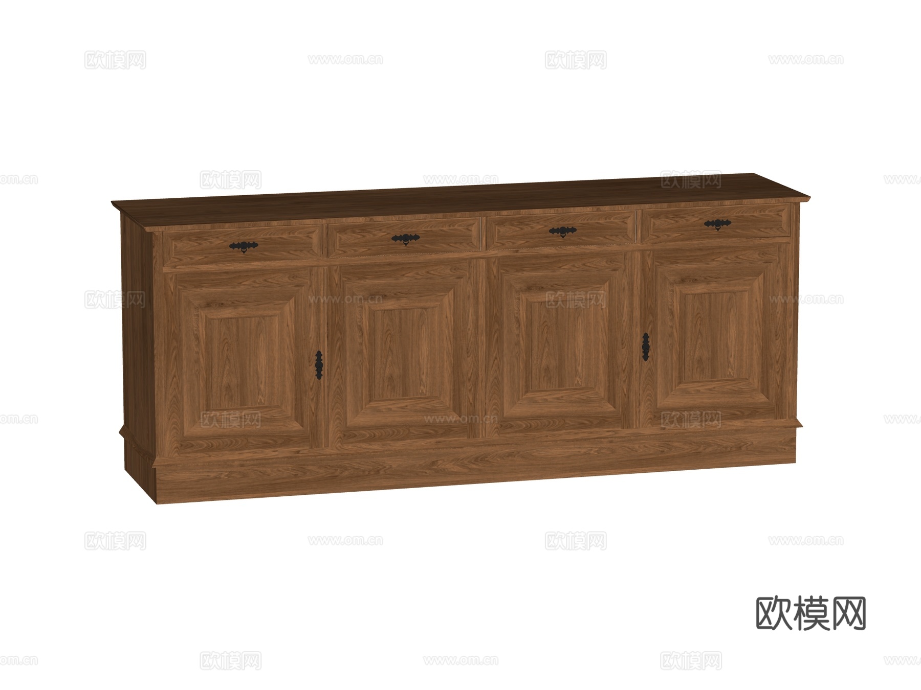 中古边柜装饰柜储物柜su模型
