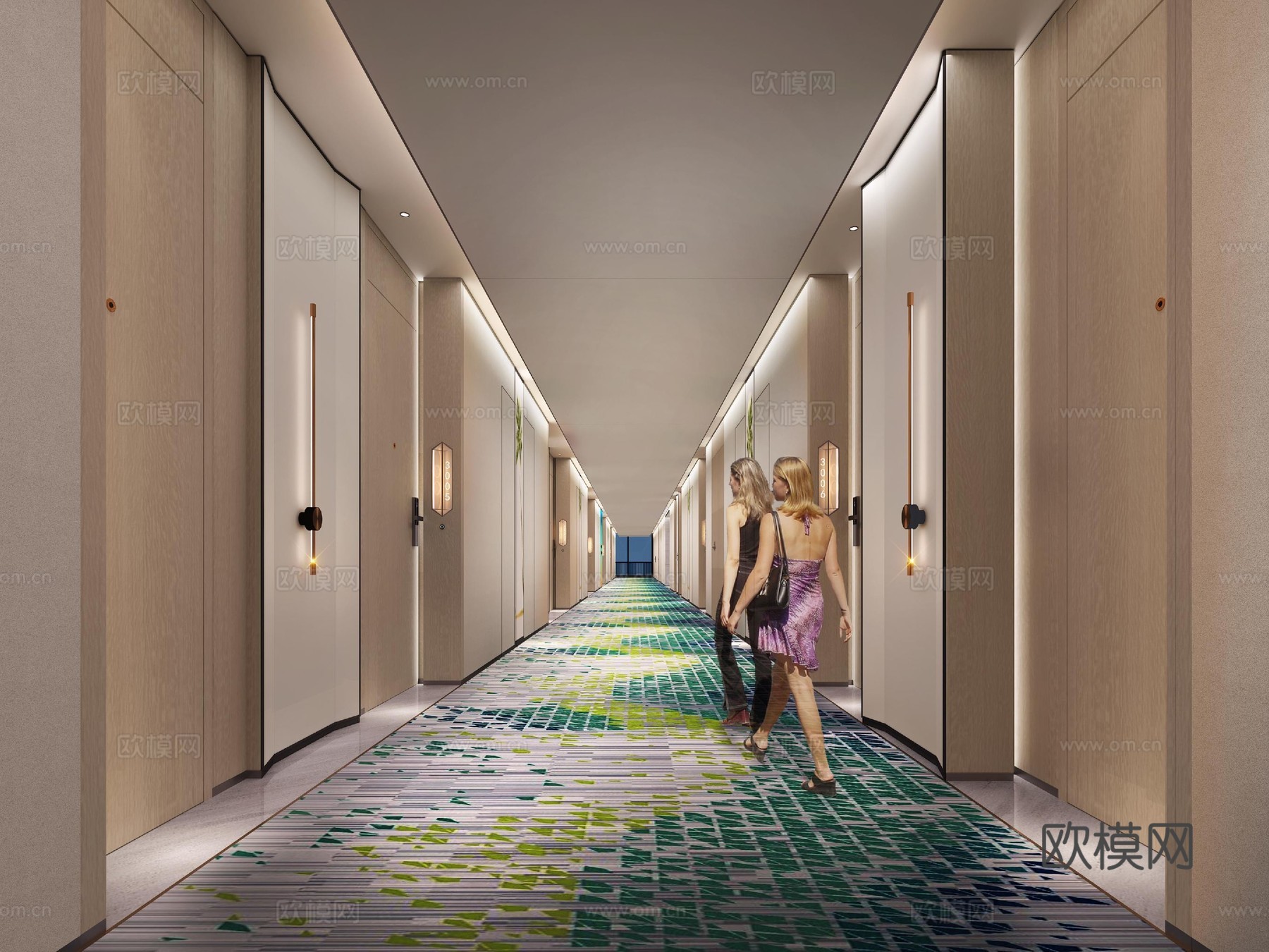 轻奢大酒店 最新全套施工图 效果图合集cad施工图