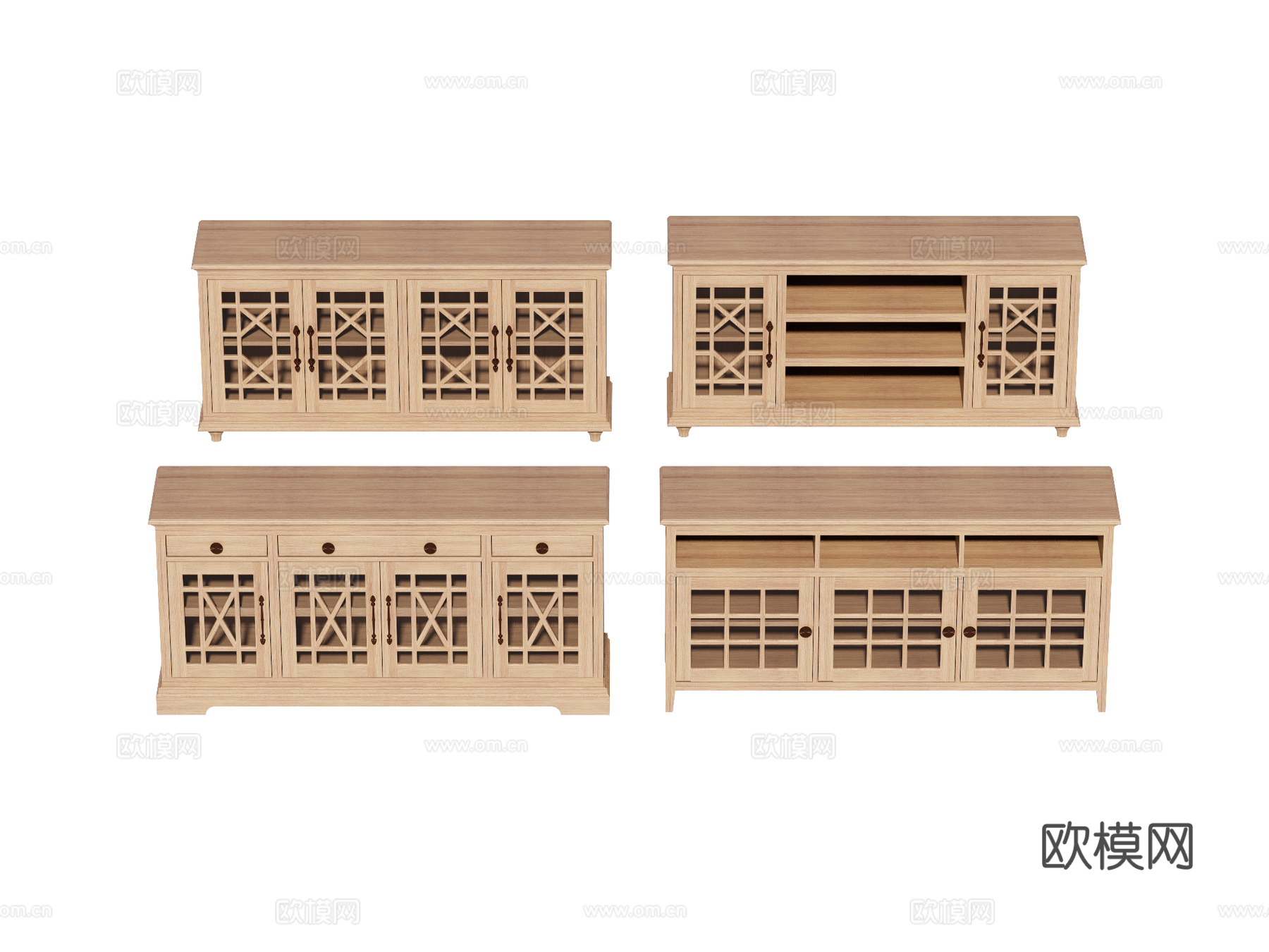 电视柜装饰柜储物柜su模型