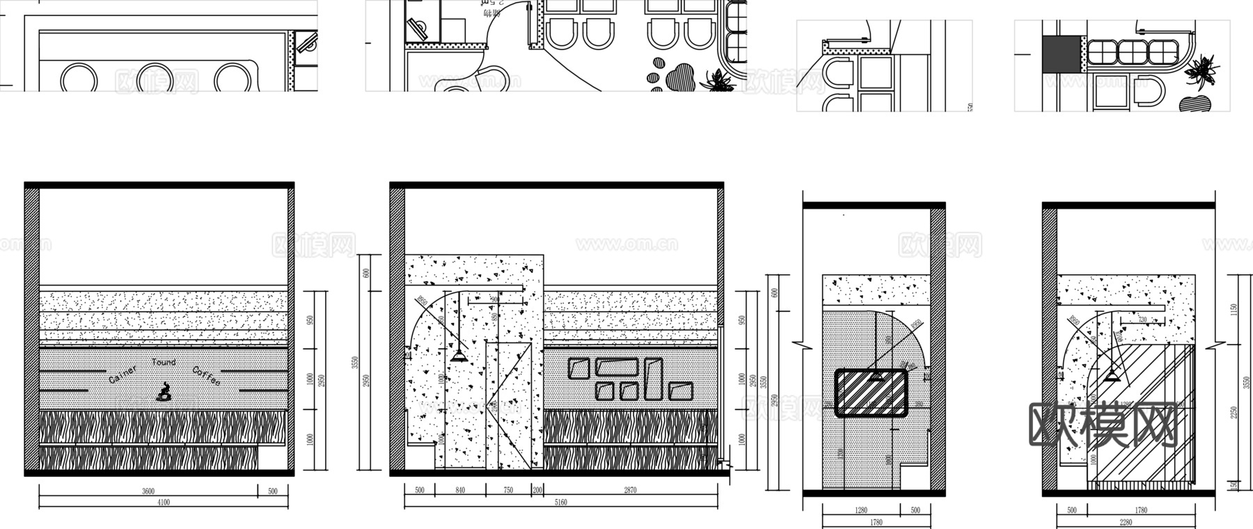 室内猫狗店装修设计方案施工图平面布置图cad施工图cad施工图