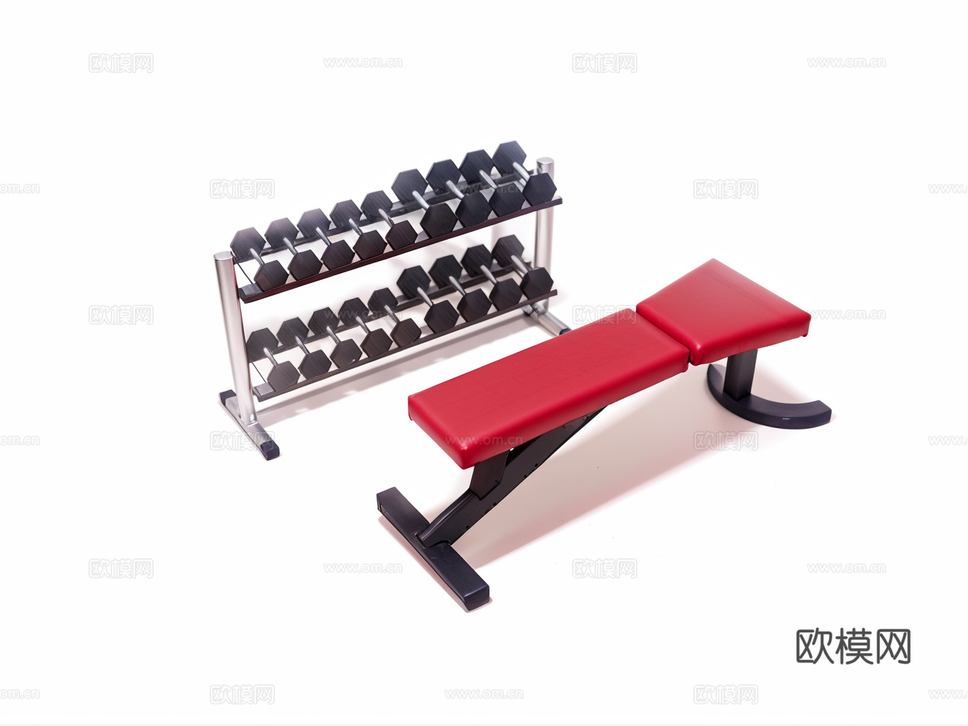 健身器材su模型