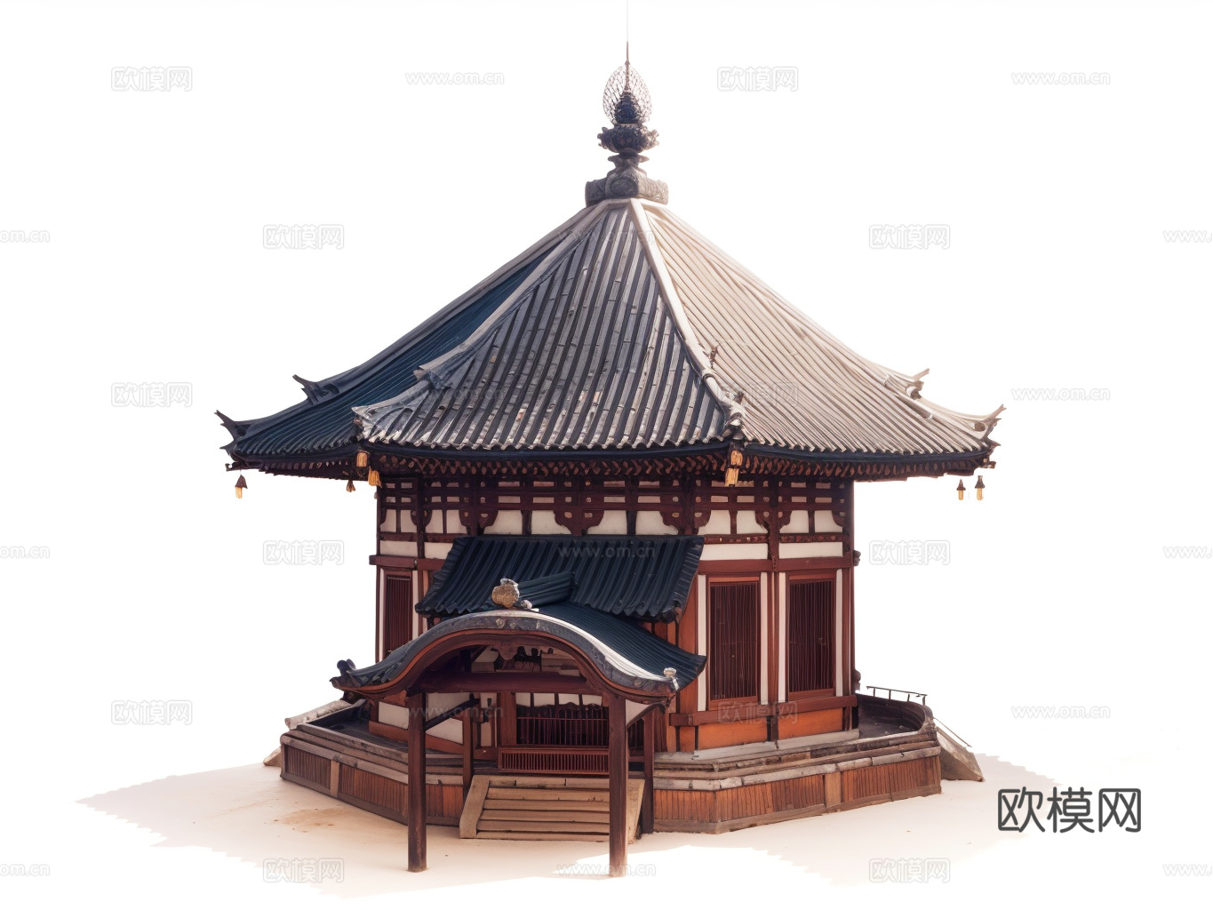 凉亭su模型