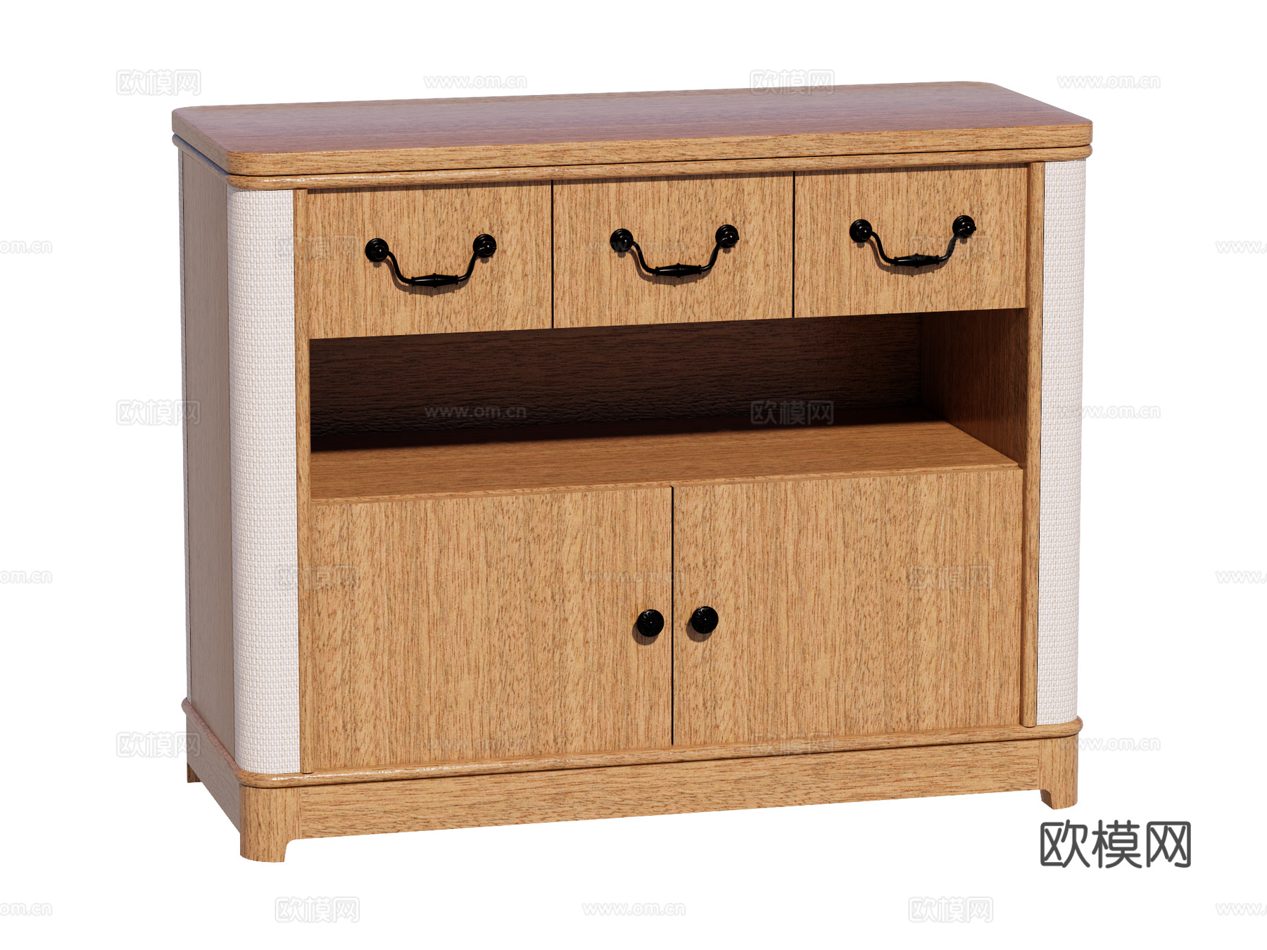 中古边柜装饰柜储物柜su模型