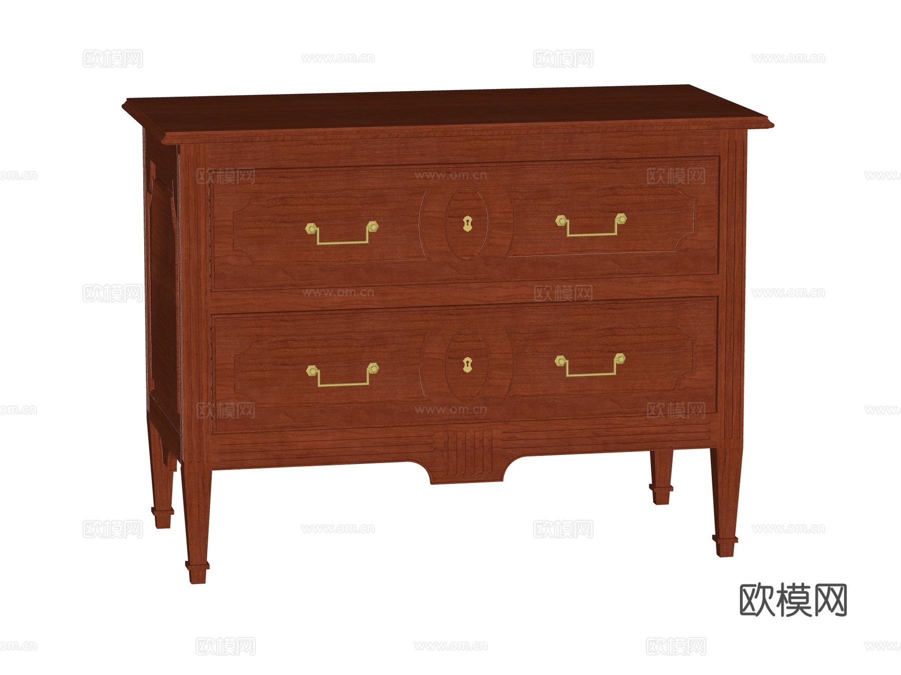欧式边柜装饰柜储物柜su模型