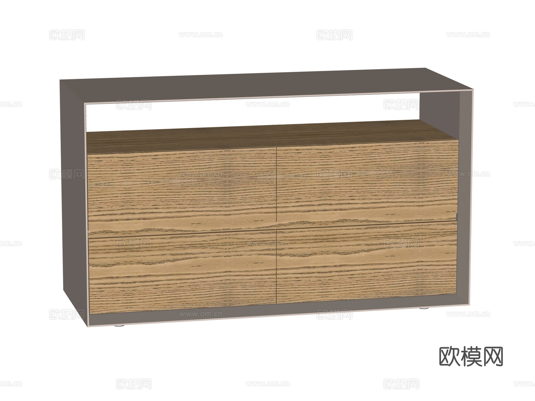 现代边柜装饰柜储物柜su模型