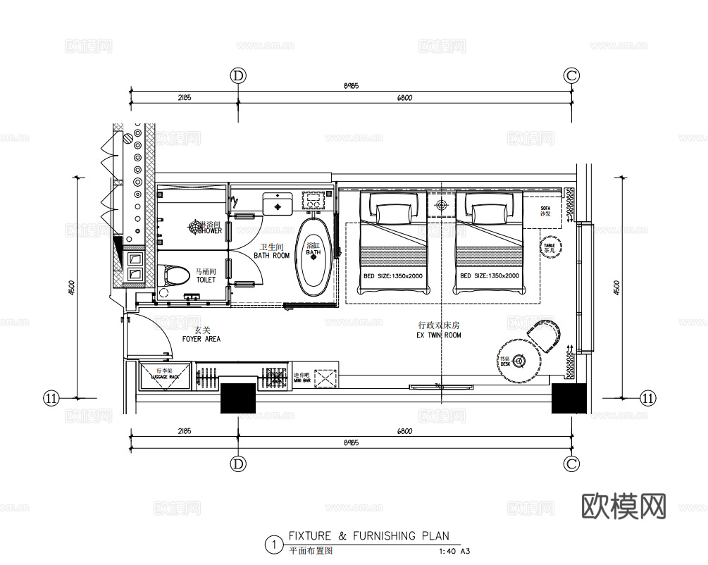 轻奢大酒店 最新全套施工图 效果图合集cad施工图