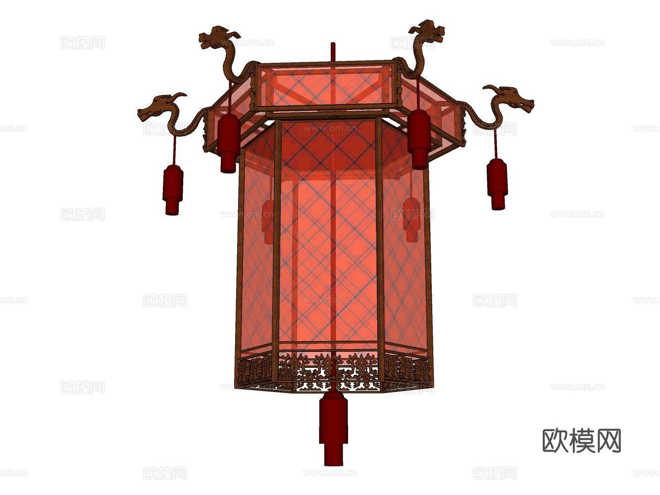 灯笼su模型