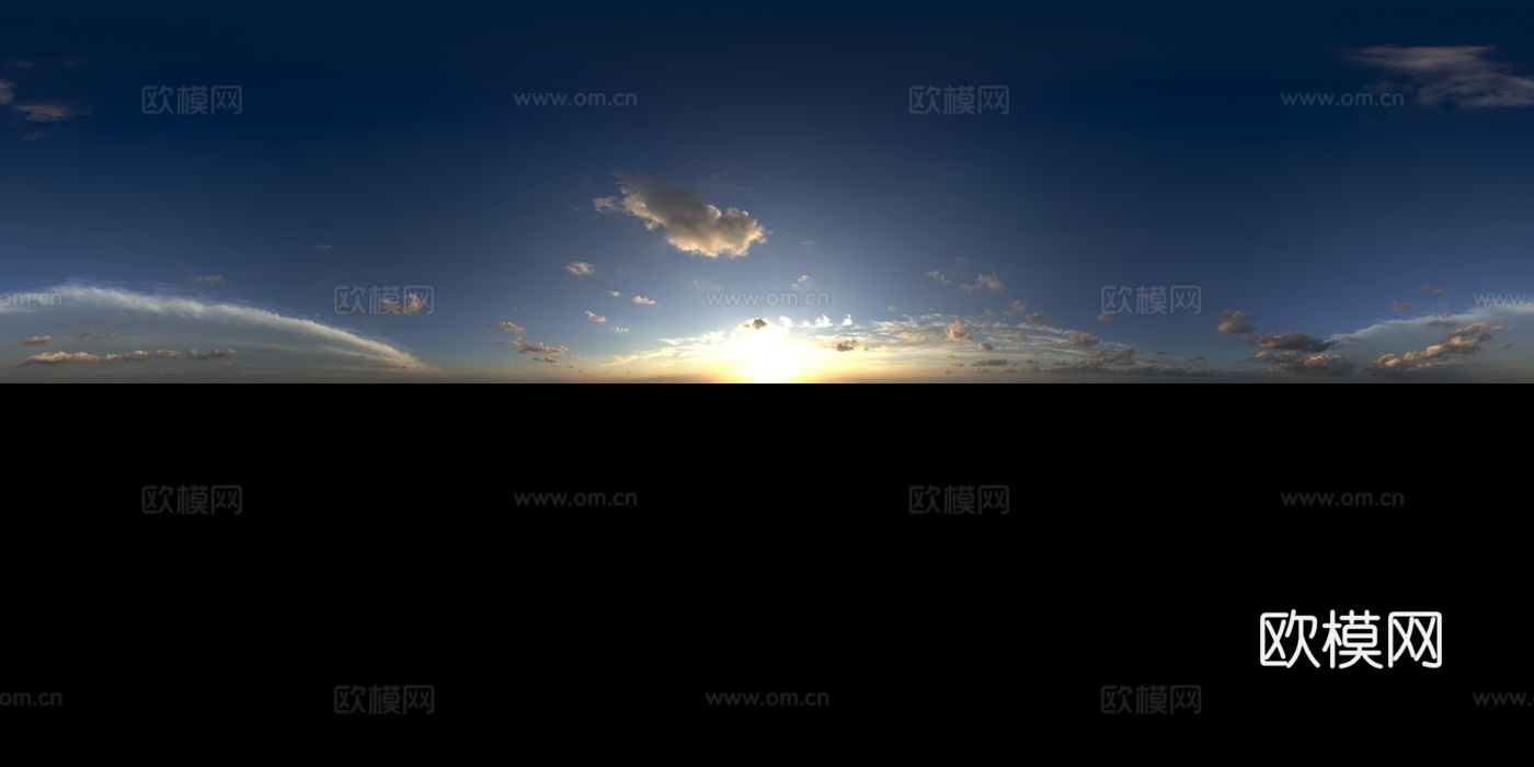 天空日出日落黎明黄昏蓝天白云HDR