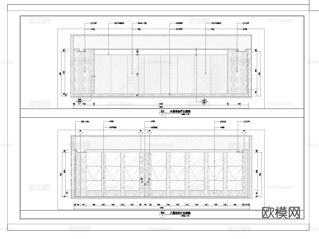 办公室报告厅 最新全套施工图 效果图合集cad施工图