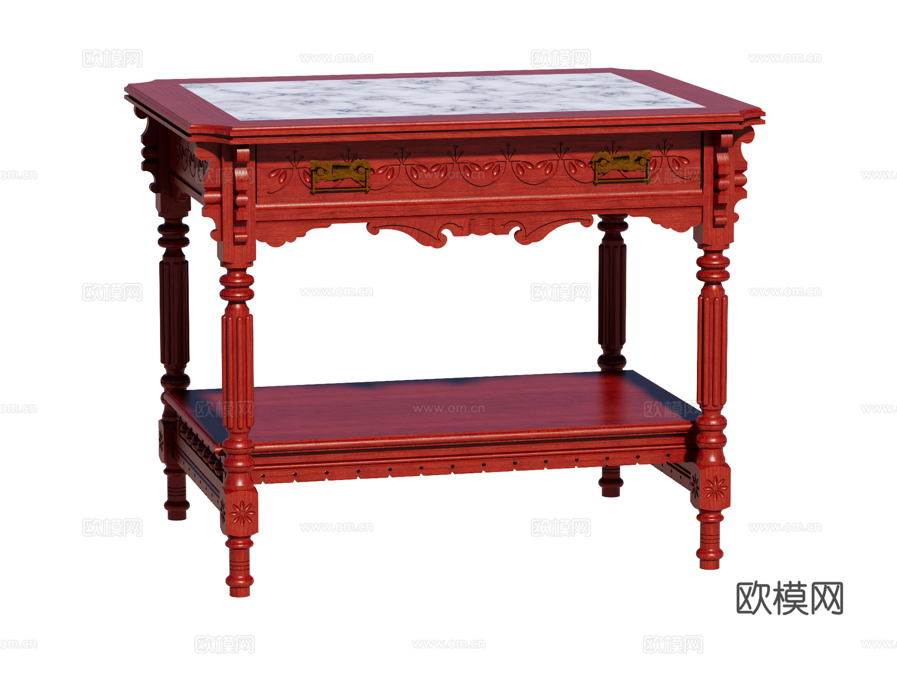 中式装饰柜装饰台su模型su模型