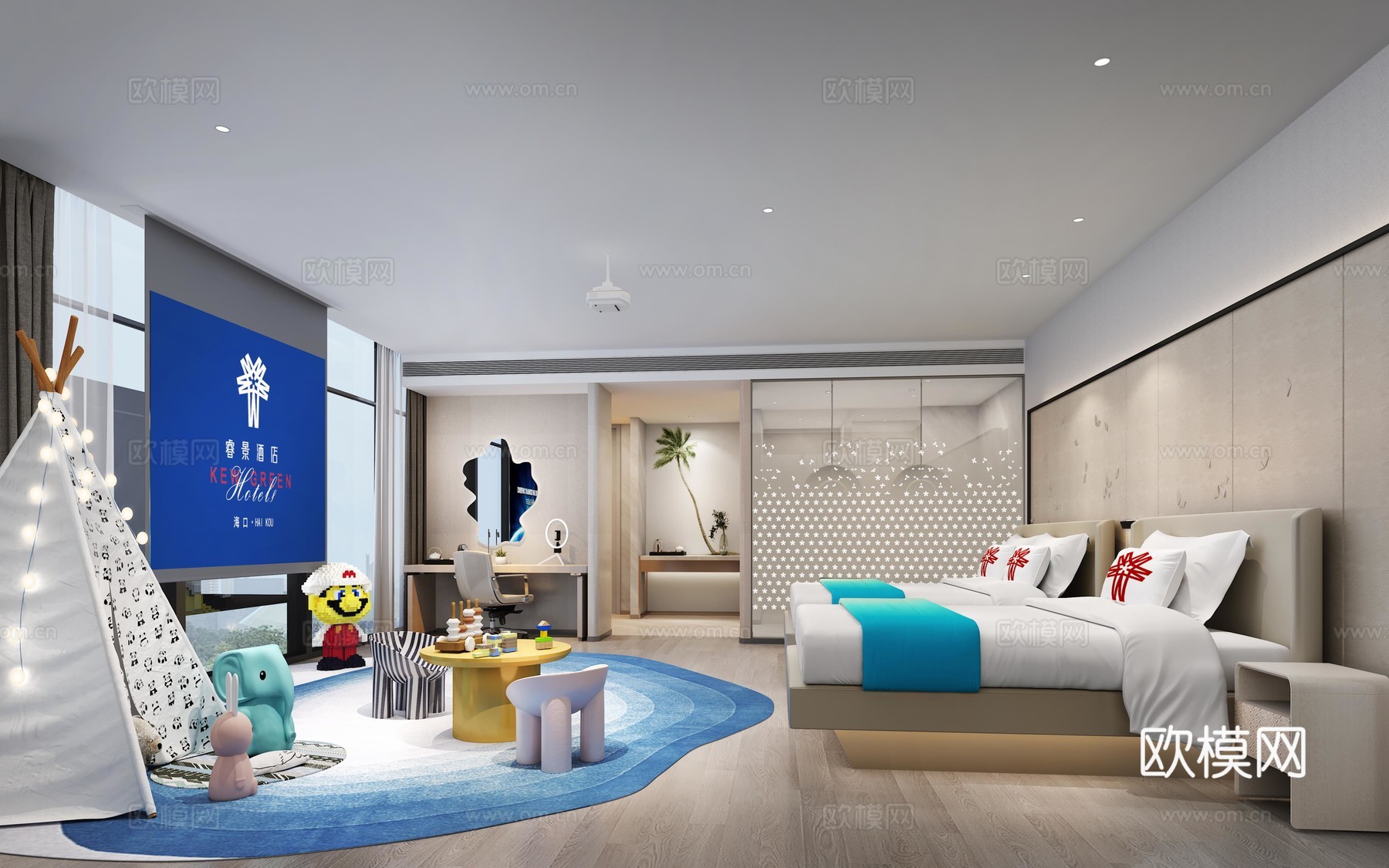 轻奢大酒店 最新全套施工图 效果图合集cad施工图