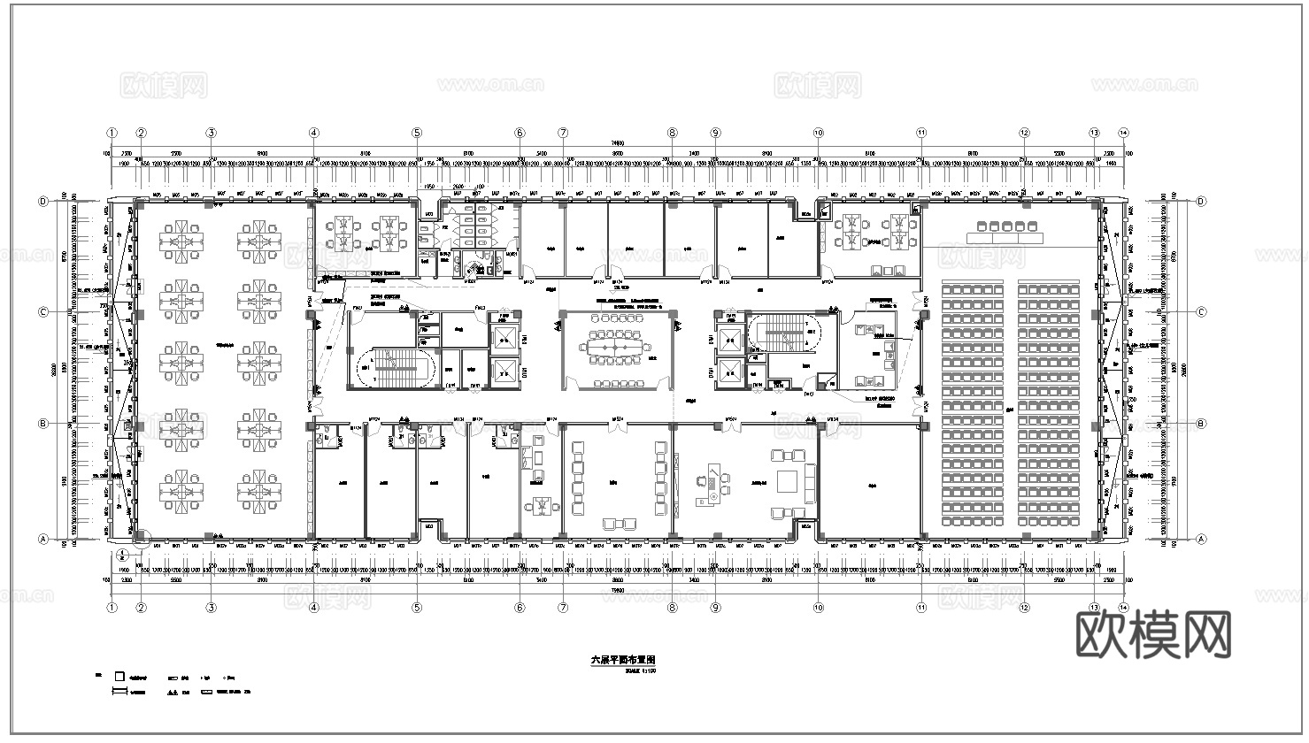 办公室报告厅 最新全套施工图 效果图合集cad施工图