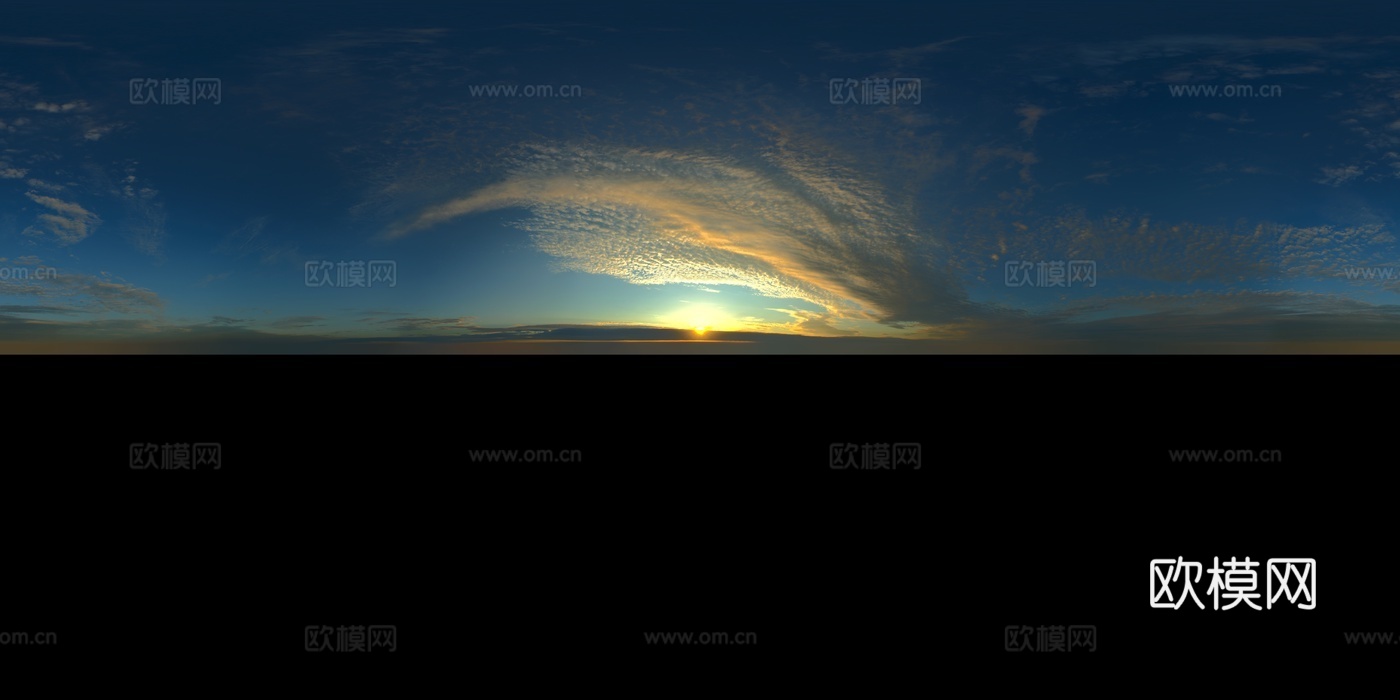 天空日出日落黎明黄昏蓝天白云HDR下载